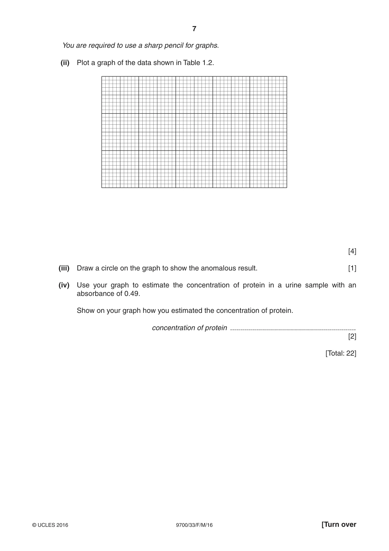 Cambridge A Level Biology 9700 2016 Feb/March Paper 3 · Variant 3 question paper, page 7 of 12