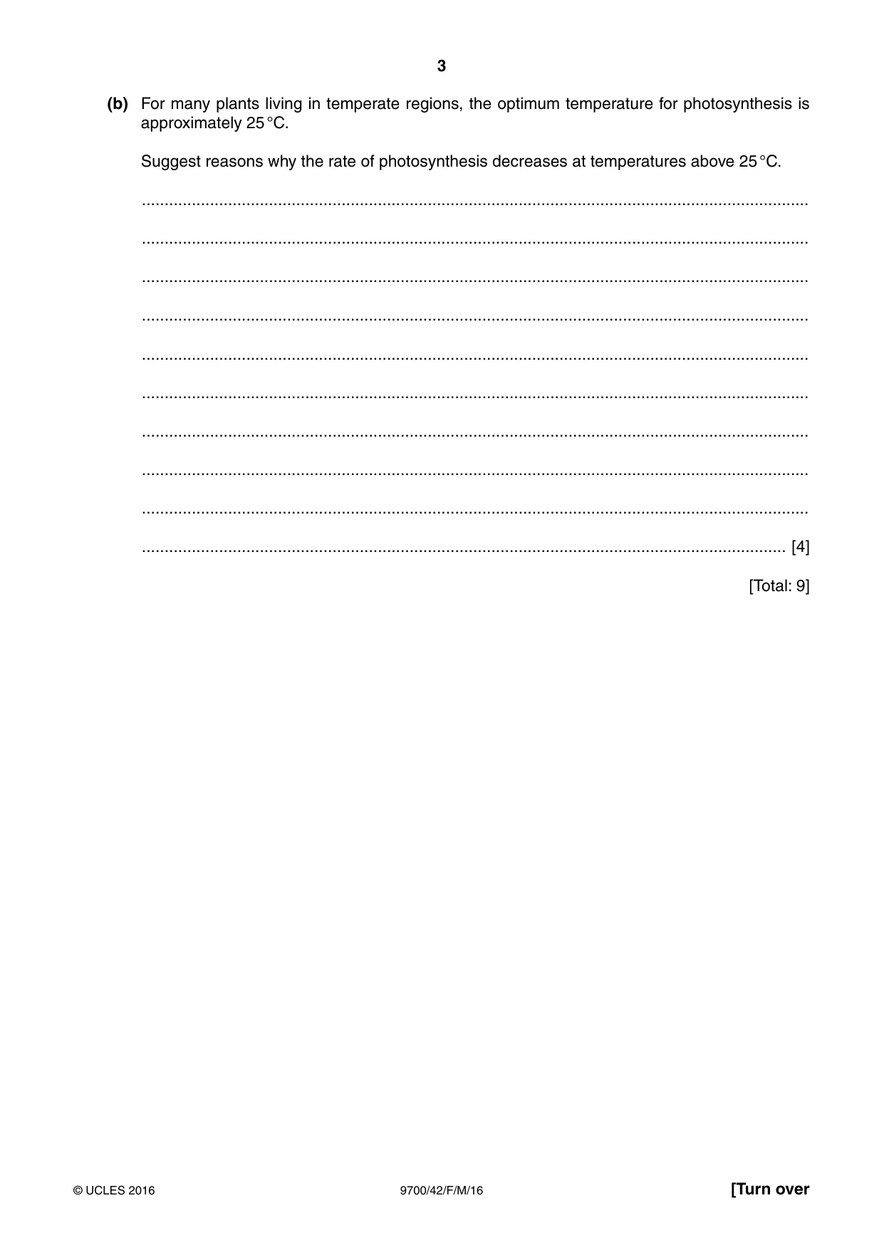 Cambridge A Level Biology 9700 2016 Feb/March Paper 4 · Variant 2 question paper, page 3 of 28