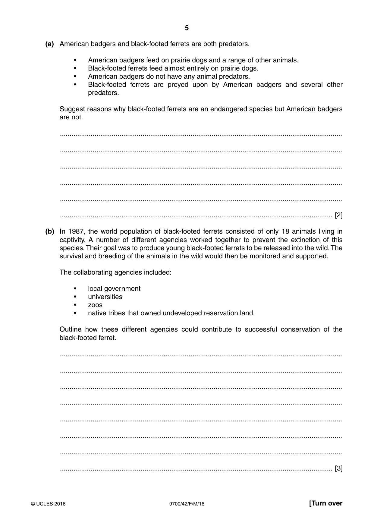 Cambridge A Level Biology 9700 2016 Feb/March Paper 4 · Variant 2 question paper, page 5 of 28