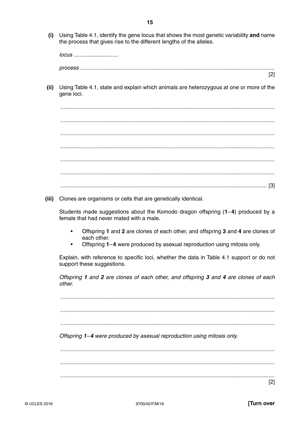 Cambridge A Level Biology 9700 2016 Feb/March Paper 4 · Variant 2 question paper, page 15 of 28