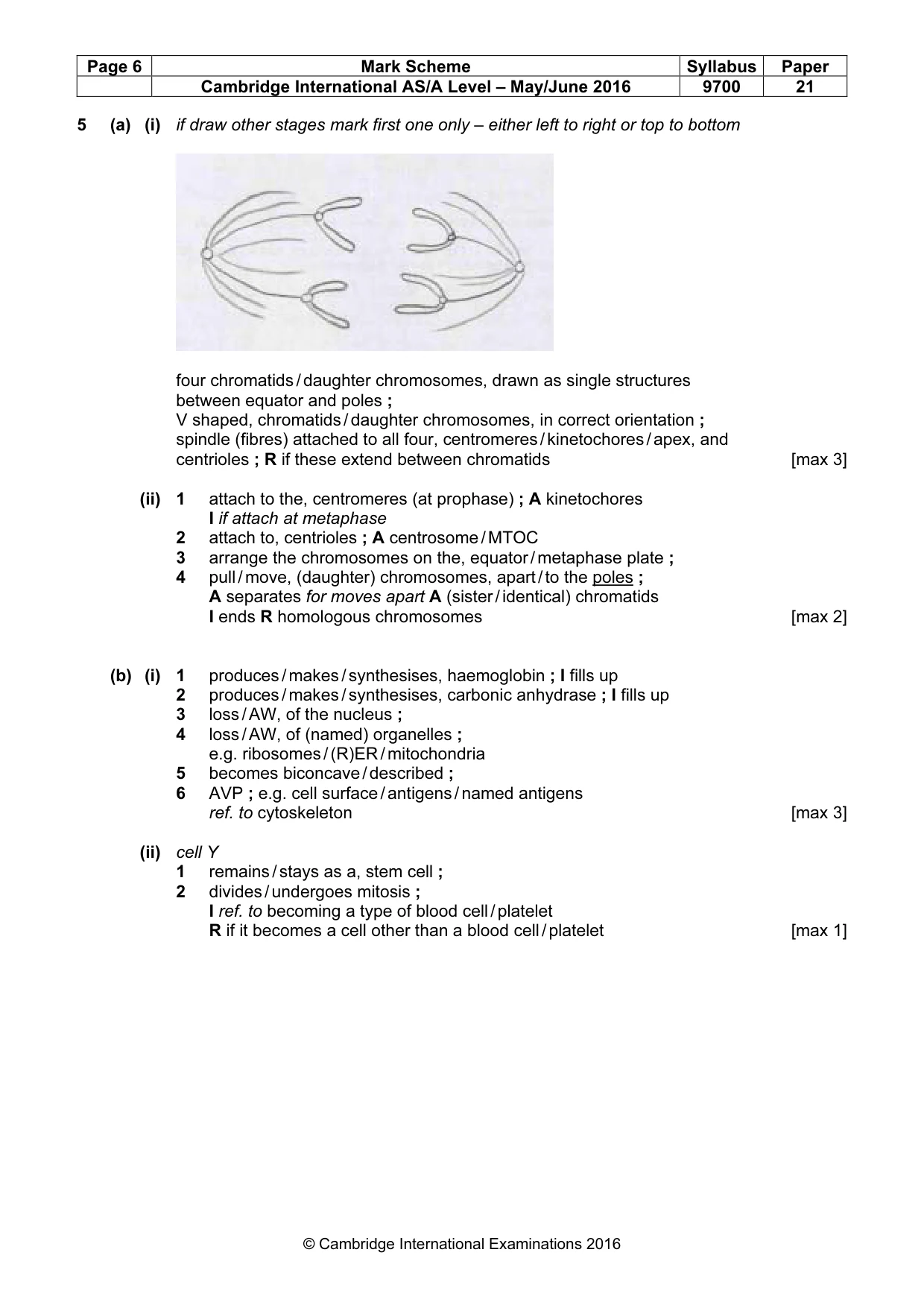 Mark scheme, page 6 of 7