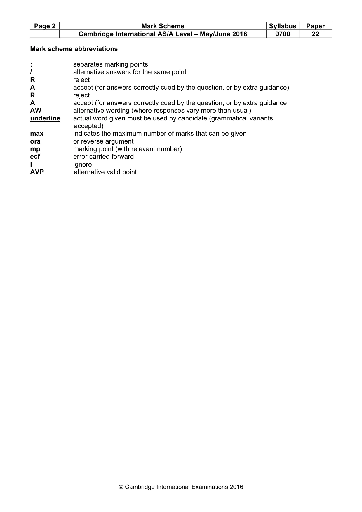 Mark scheme, page 2 of 10