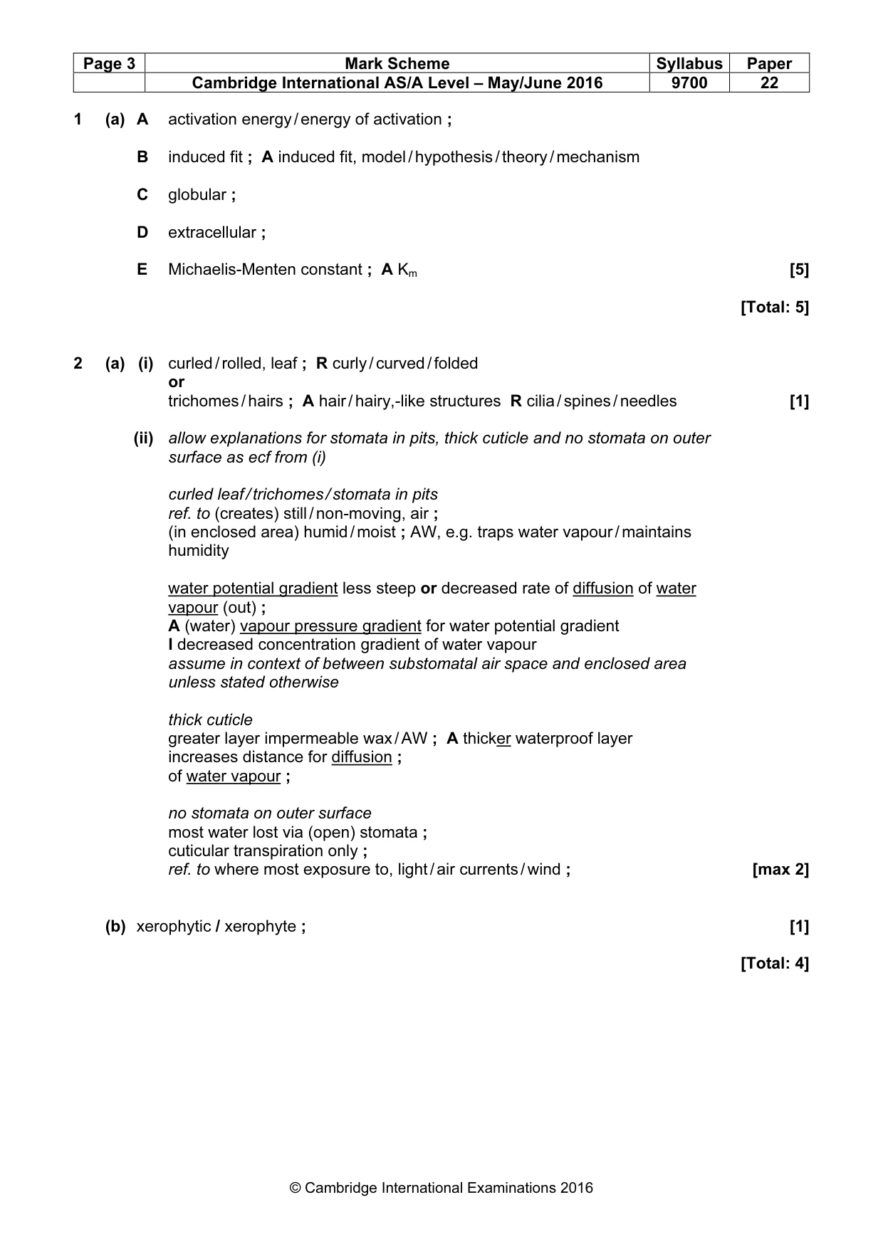 Mark scheme, page 3 of 10