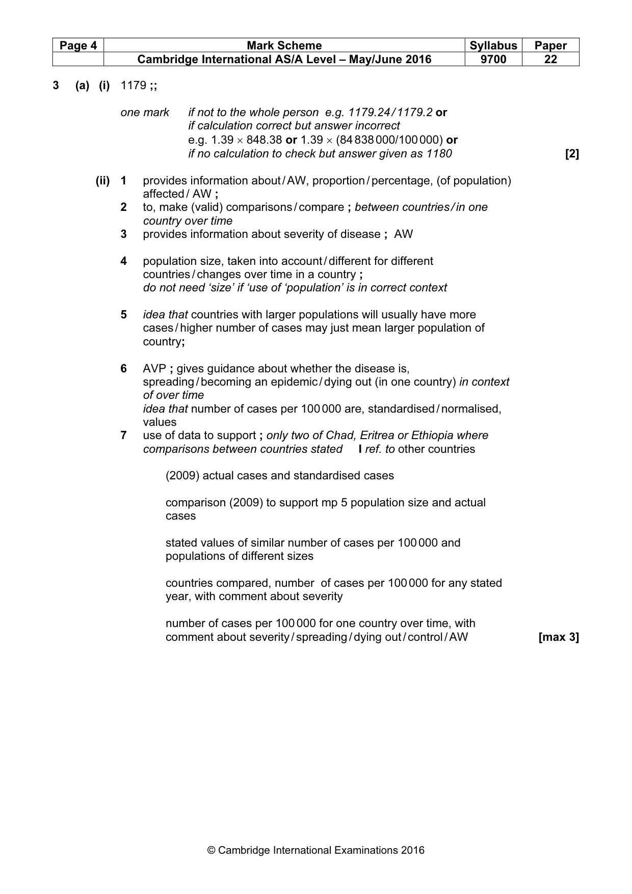 Mark scheme, page 4 of 10