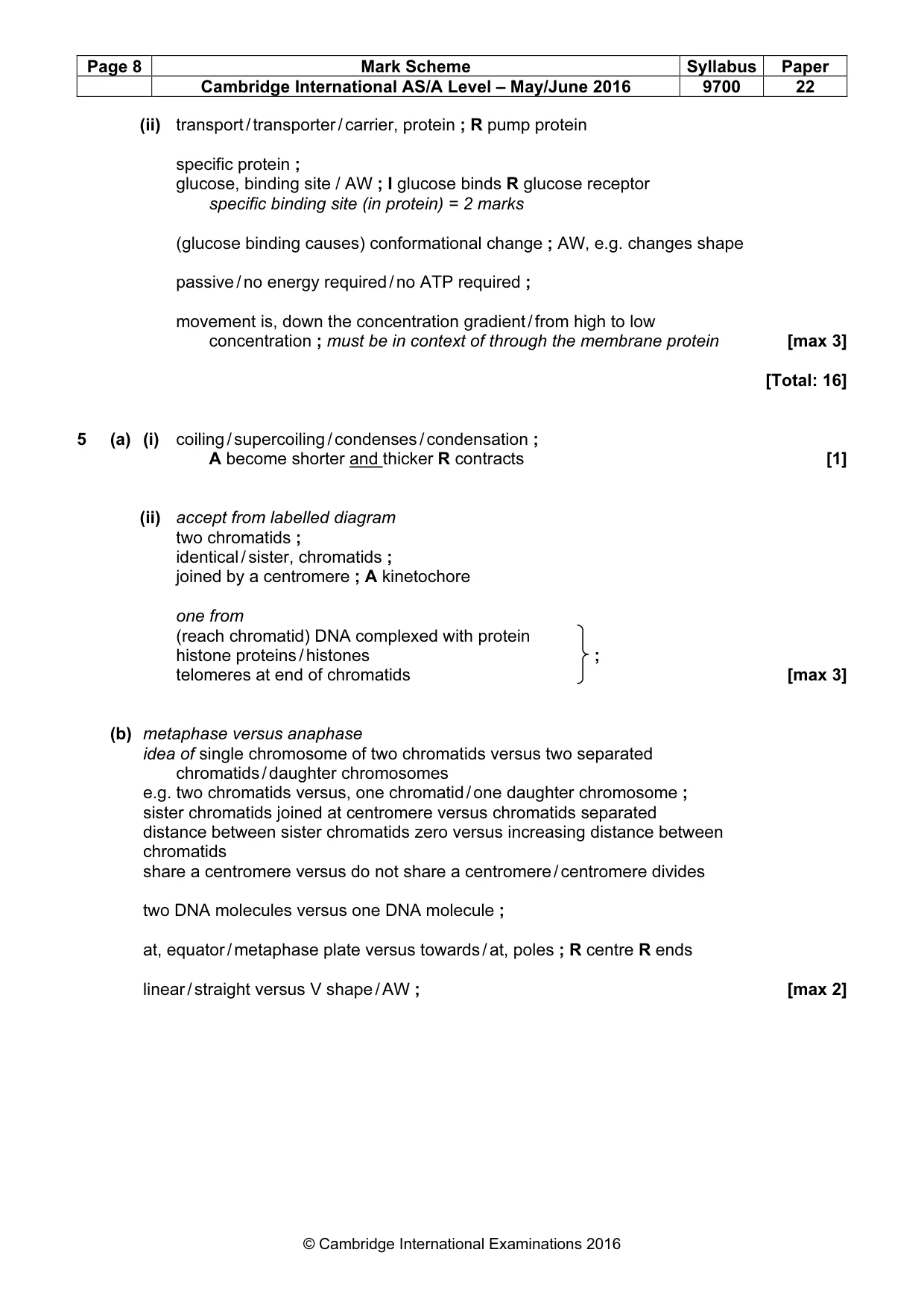 Mark scheme, page 8 of 10