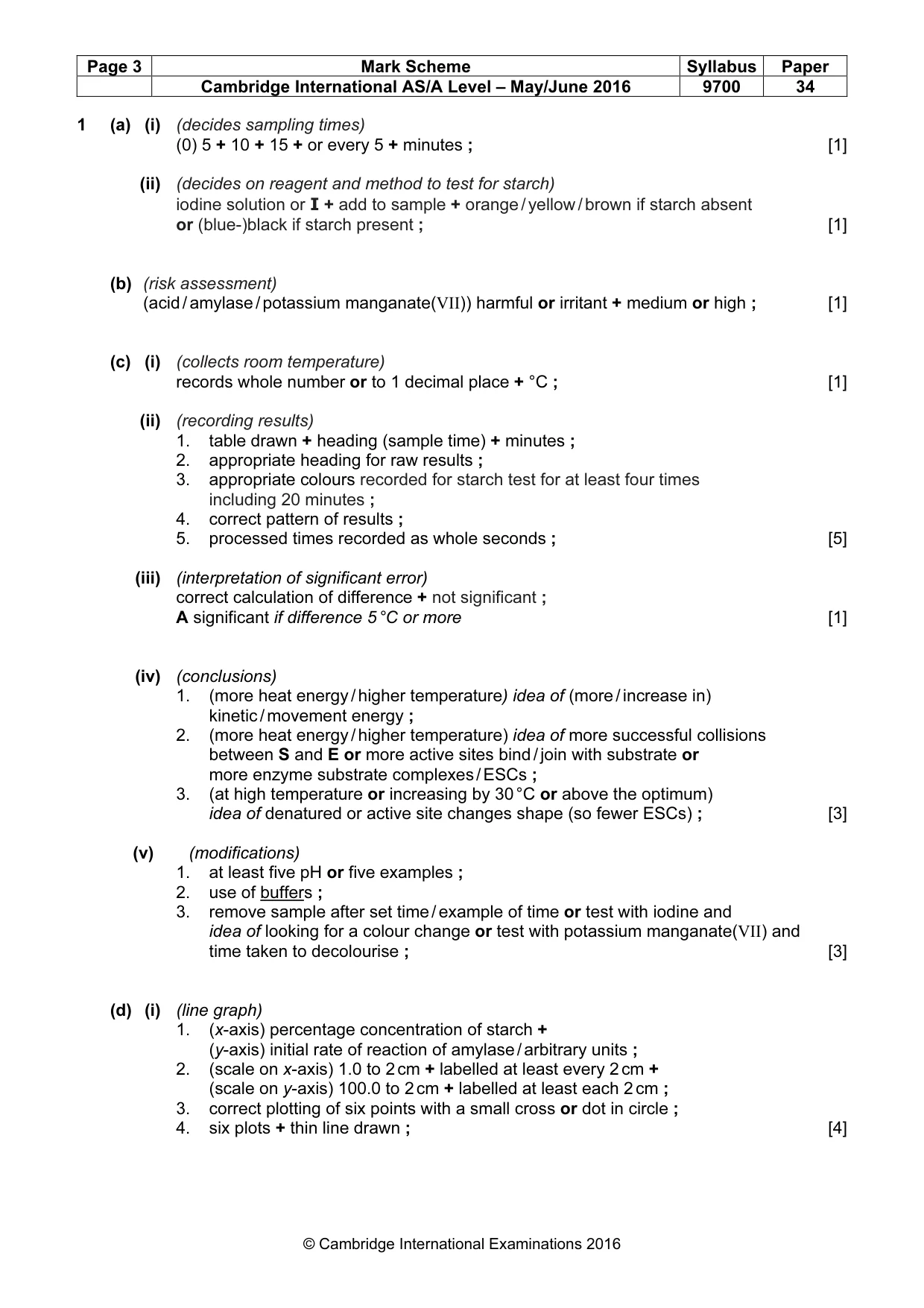 Mark scheme, page 3 of 4