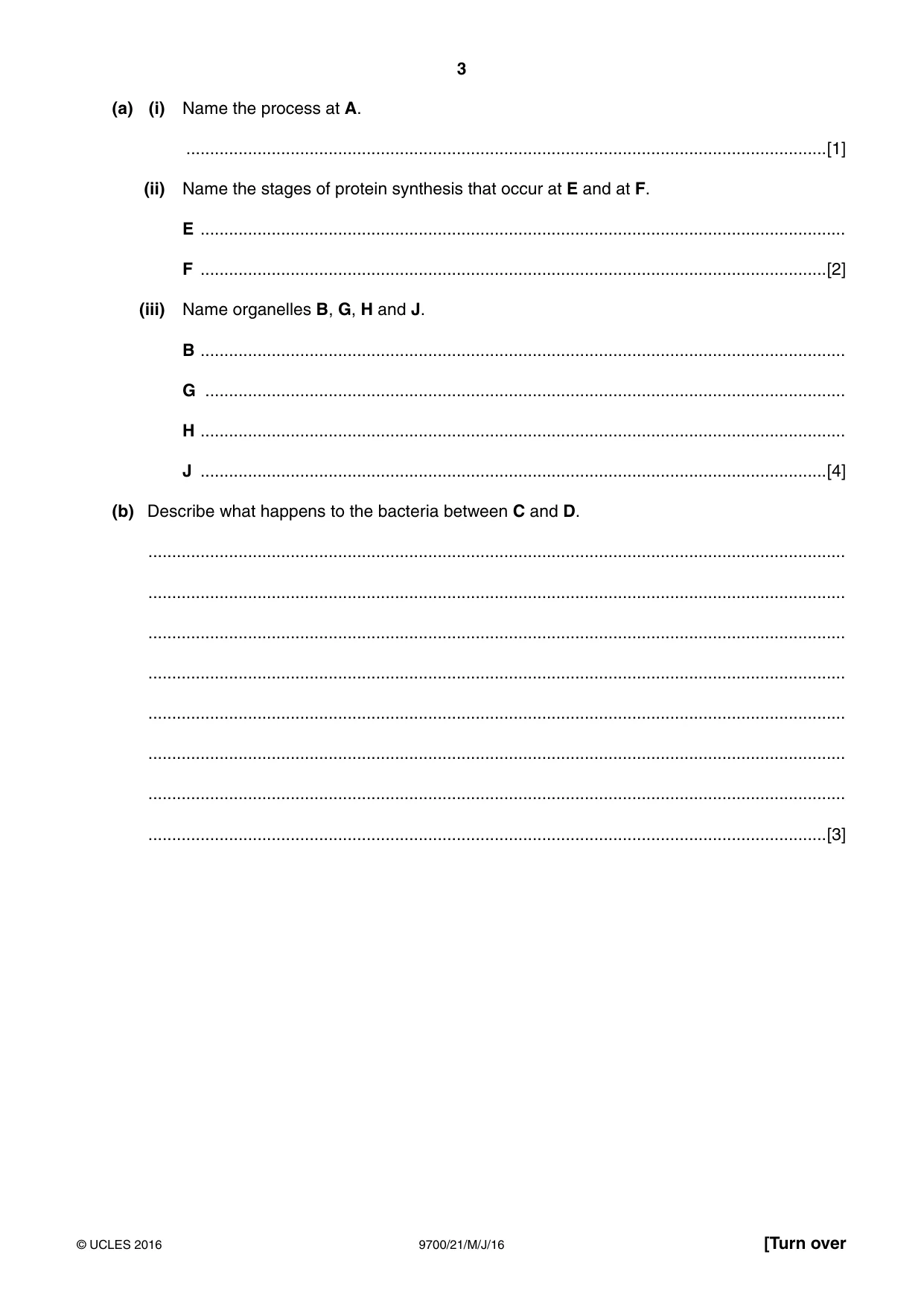 Cambridge A Level Biology 9700 2016 May/June Paper 2 · Variant 1 question paper, page 3 of 16