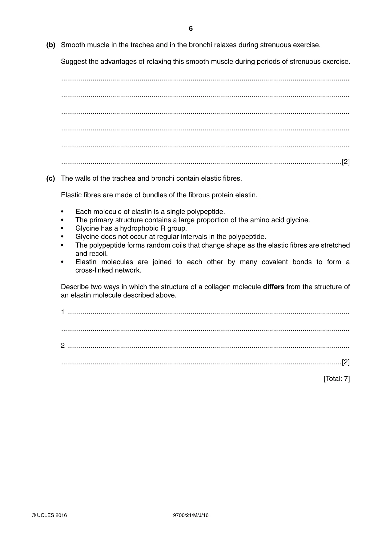 Cambridge A Level Biology 9700 2016 May/June Paper 2 · Variant 1 question paper, page 6 of 16