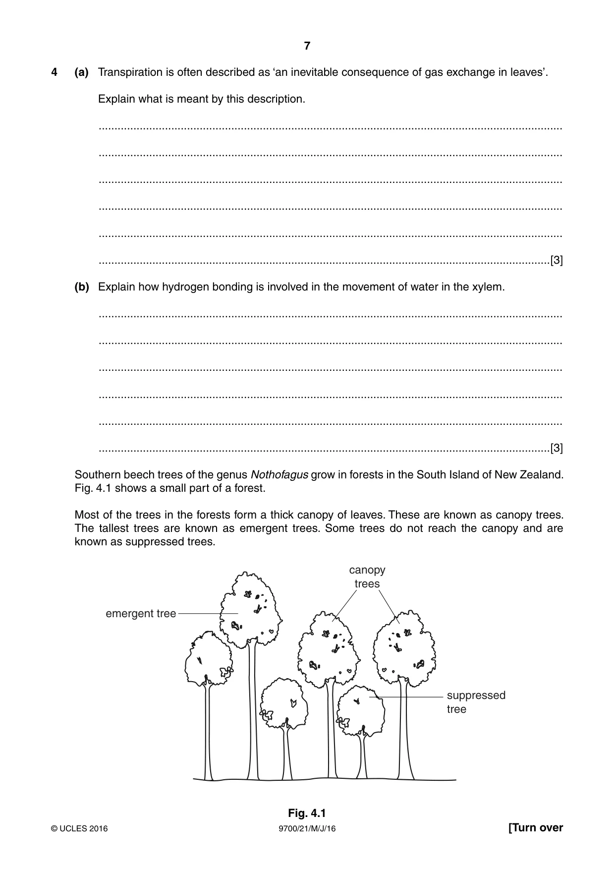 Cambridge A Level Biology 9700 2016 May/June Paper 2 · Variant 1 question paper, page 7 of 16
