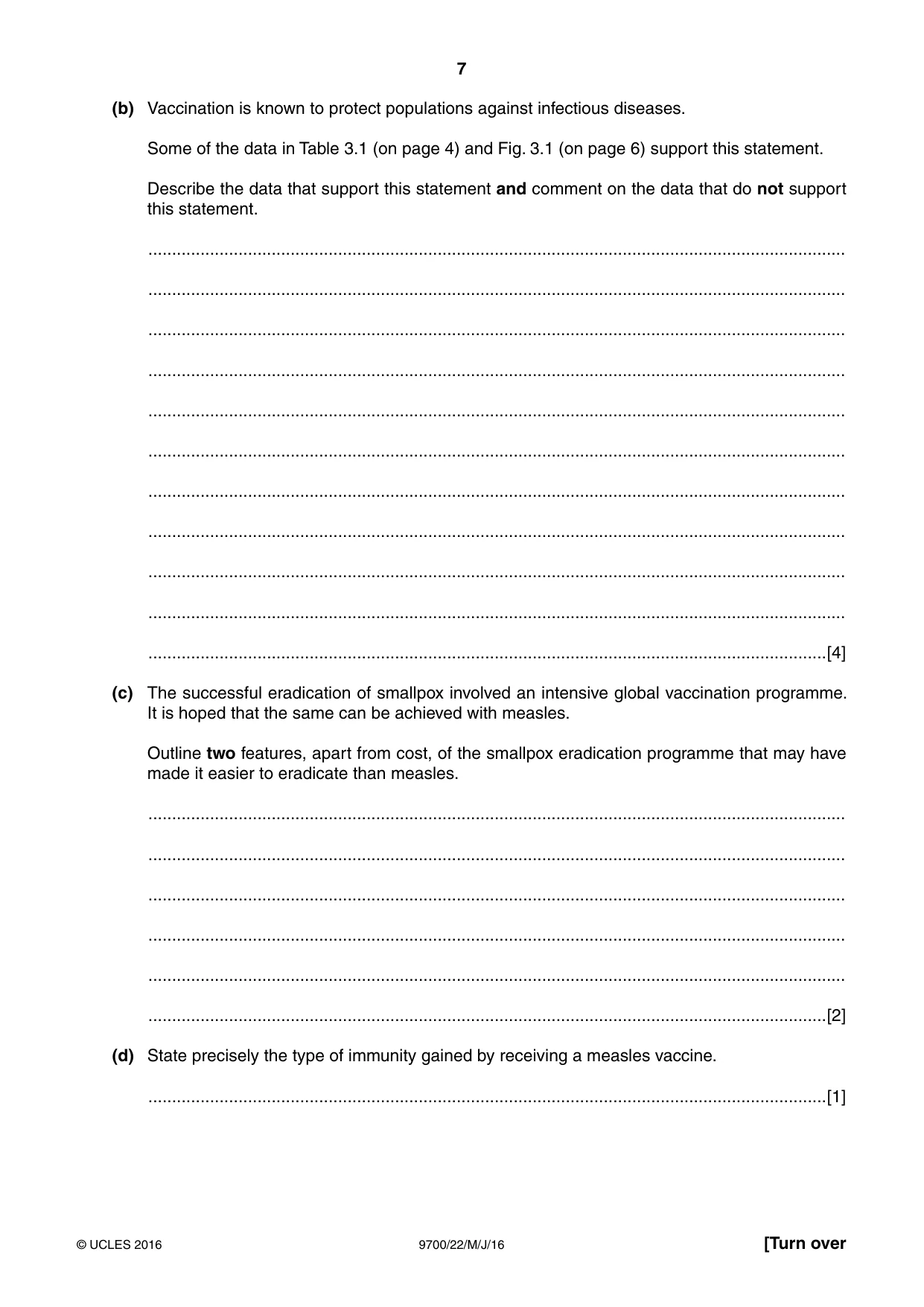Cambridge A Level Biology 9700 2016 May/June Paper 2 · Variant 2 question paper, page 7 of 16