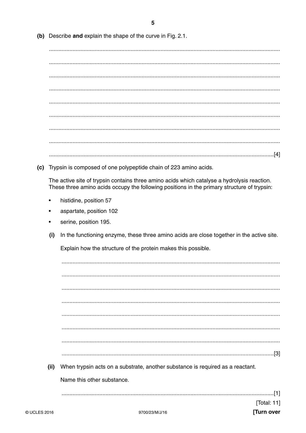 Cambridge A Level Biology 9700 2016 May/June Paper 2 · Variant 3 question paper, page 5 of 12
