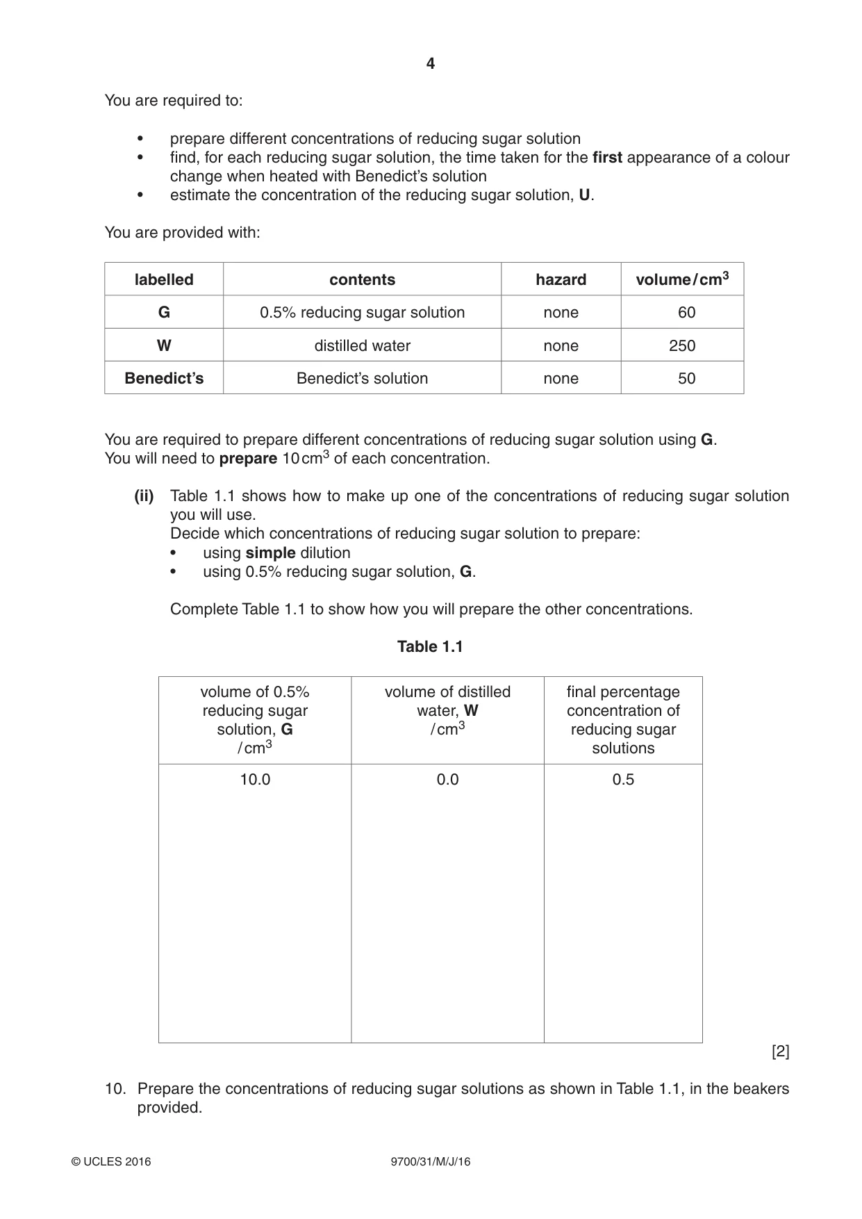 Cambridge A Level Biology 9700 2016 May/June Paper 3 · Variant 1 question paper, page 4 of 12