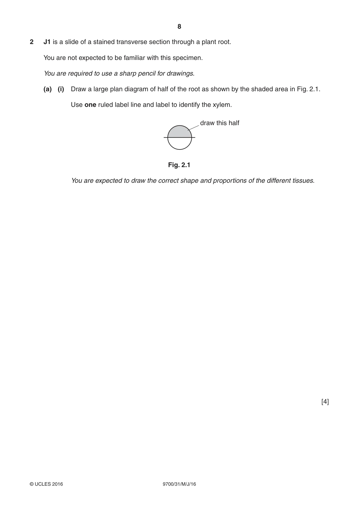 Cambridge A Level Biology 9700 2016 May/June Paper 3 · Variant 1 question paper, page 8 of 12