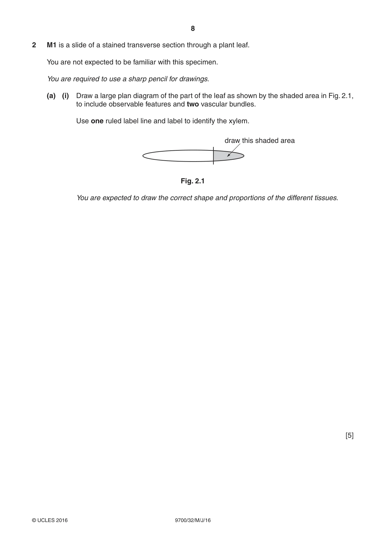 Cambridge A Level Biology 9700 2016 May/June Paper 3 · Variant 2 question paper, page 8 of 12