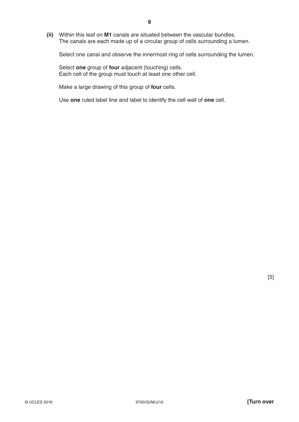 Cambridge A Level Biology 9700 2016 May/June Paper 3 · Variant 2 question paper, page 9 of 12