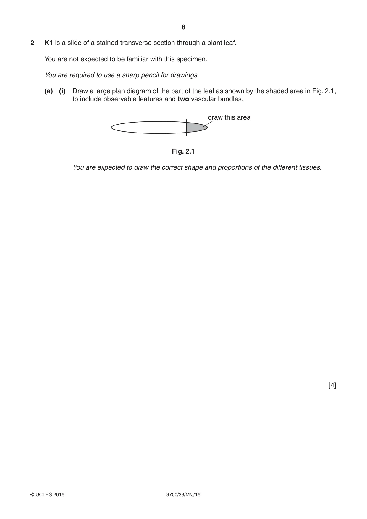 Cambridge A Level Biology 9700 2016 May/June Paper 3 · Variant 3 question paper, page 8 of 12