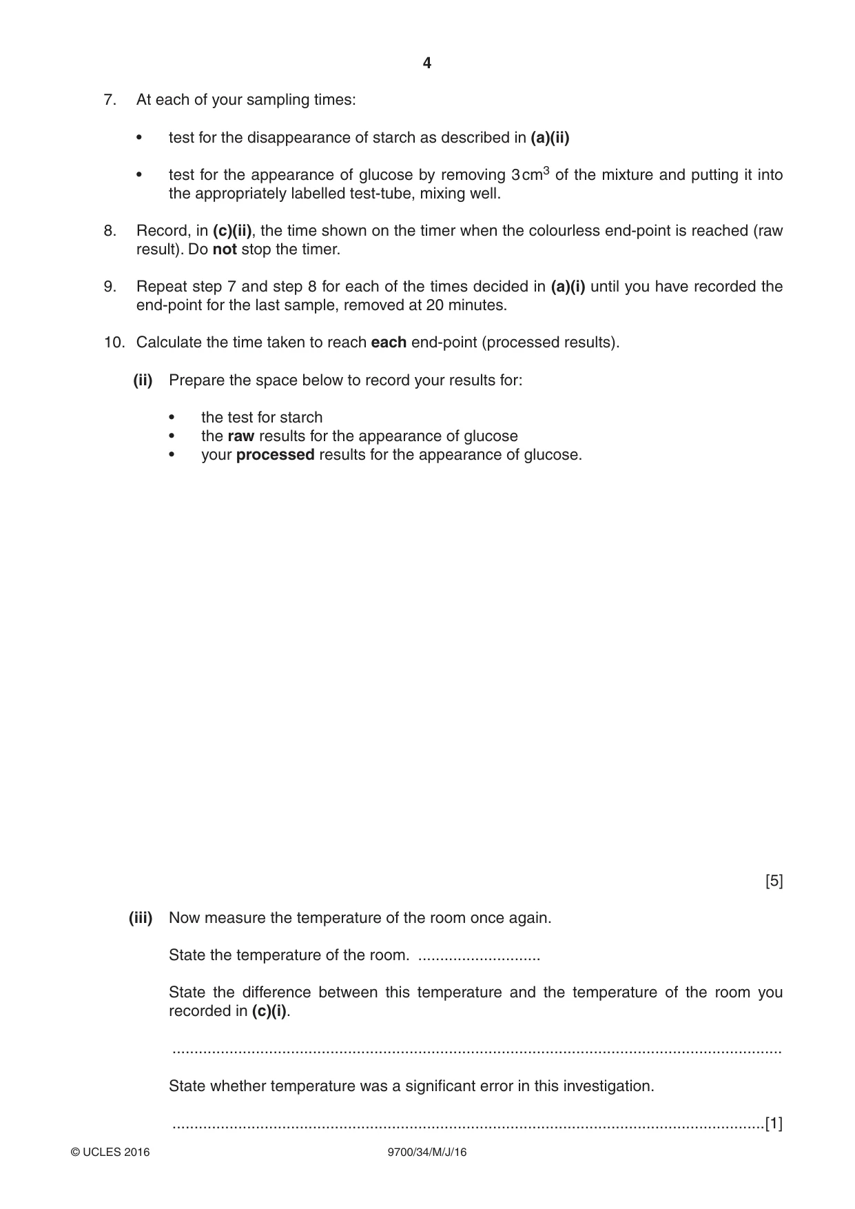 Cambridge A Level Biology 9700 2016 May/June Paper 3 · Variant 4 question paper, page 4 of 12