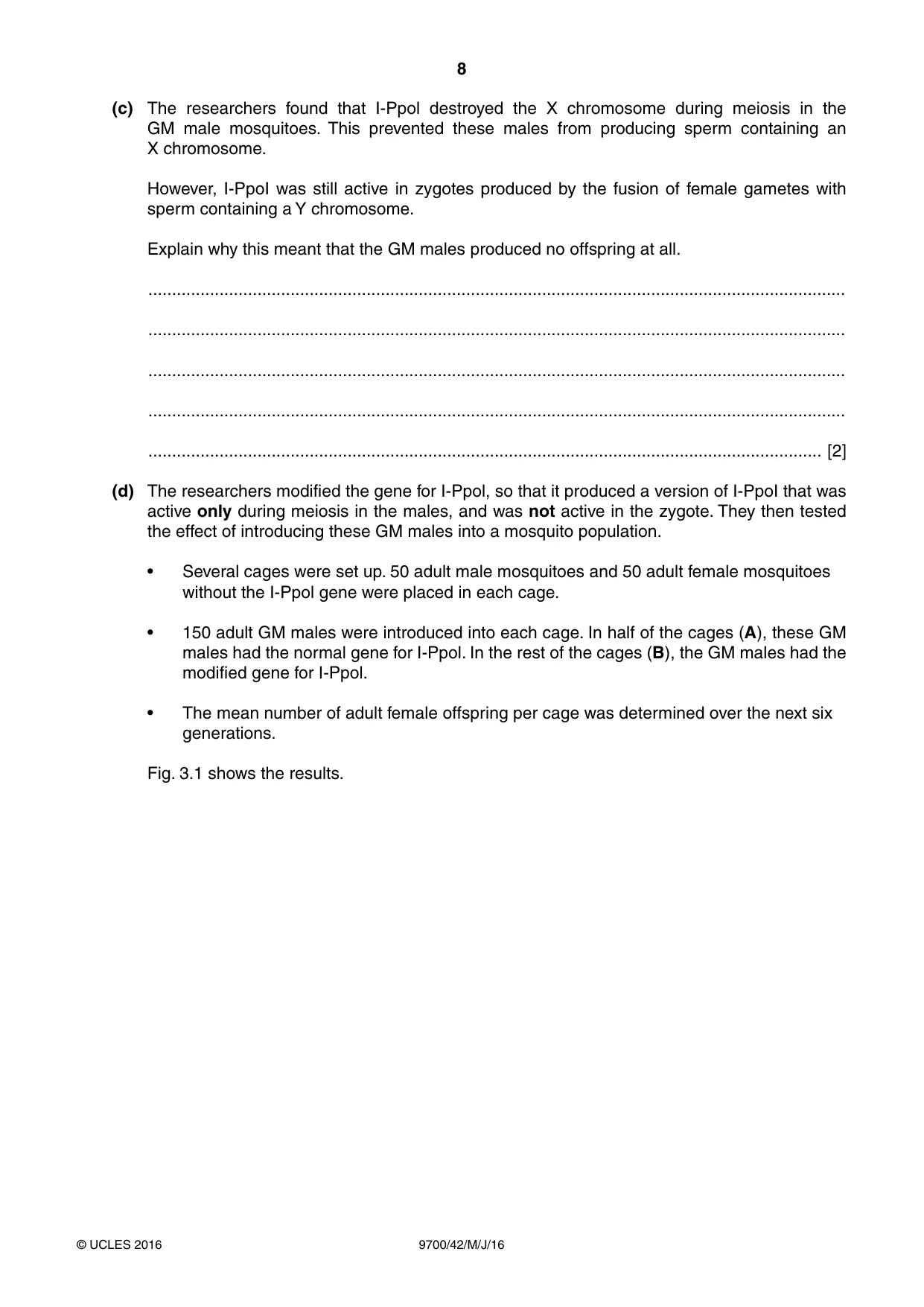 Cambridge A Level Biology 9700 2016 May/June Paper 4 · Variant 2 question paper, page 8 of 24