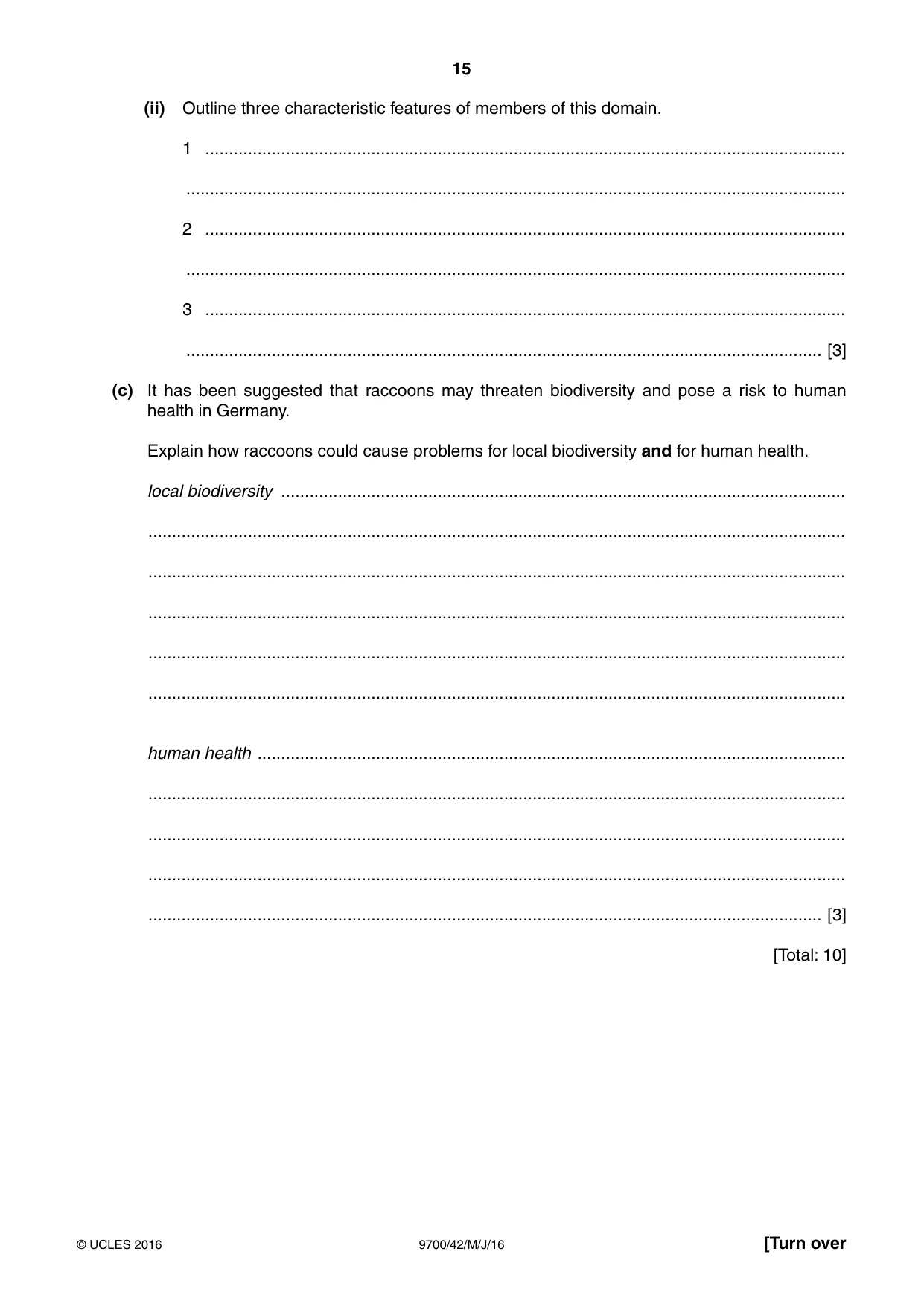 Cambridge A Level Biology 9700 2016 May/June Paper 4 · Variant 2 question paper, page 15 of 24