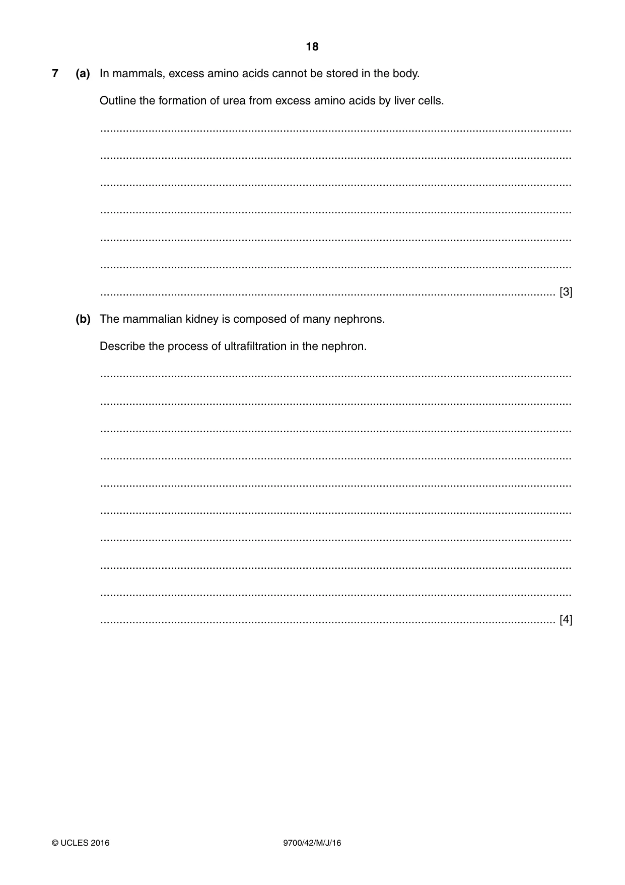 Cambridge A Level Biology 9700 2016 May/June Paper 4 · Variant 2 question paper, page 18 of 24