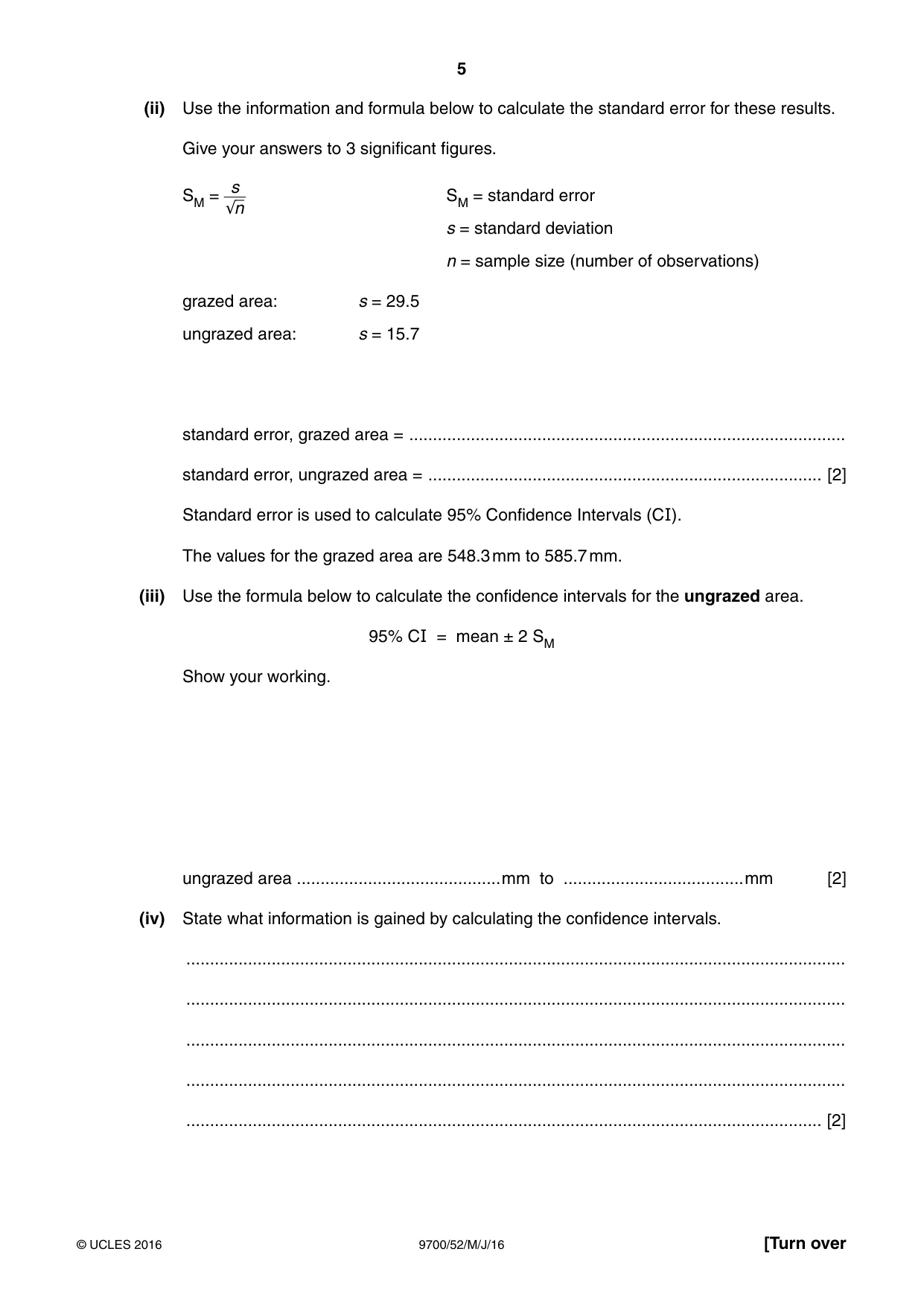 Cambridge A Level Biology 9700 2016 May/June Paper 5 · Variant 2 question paper, page 5 of 12