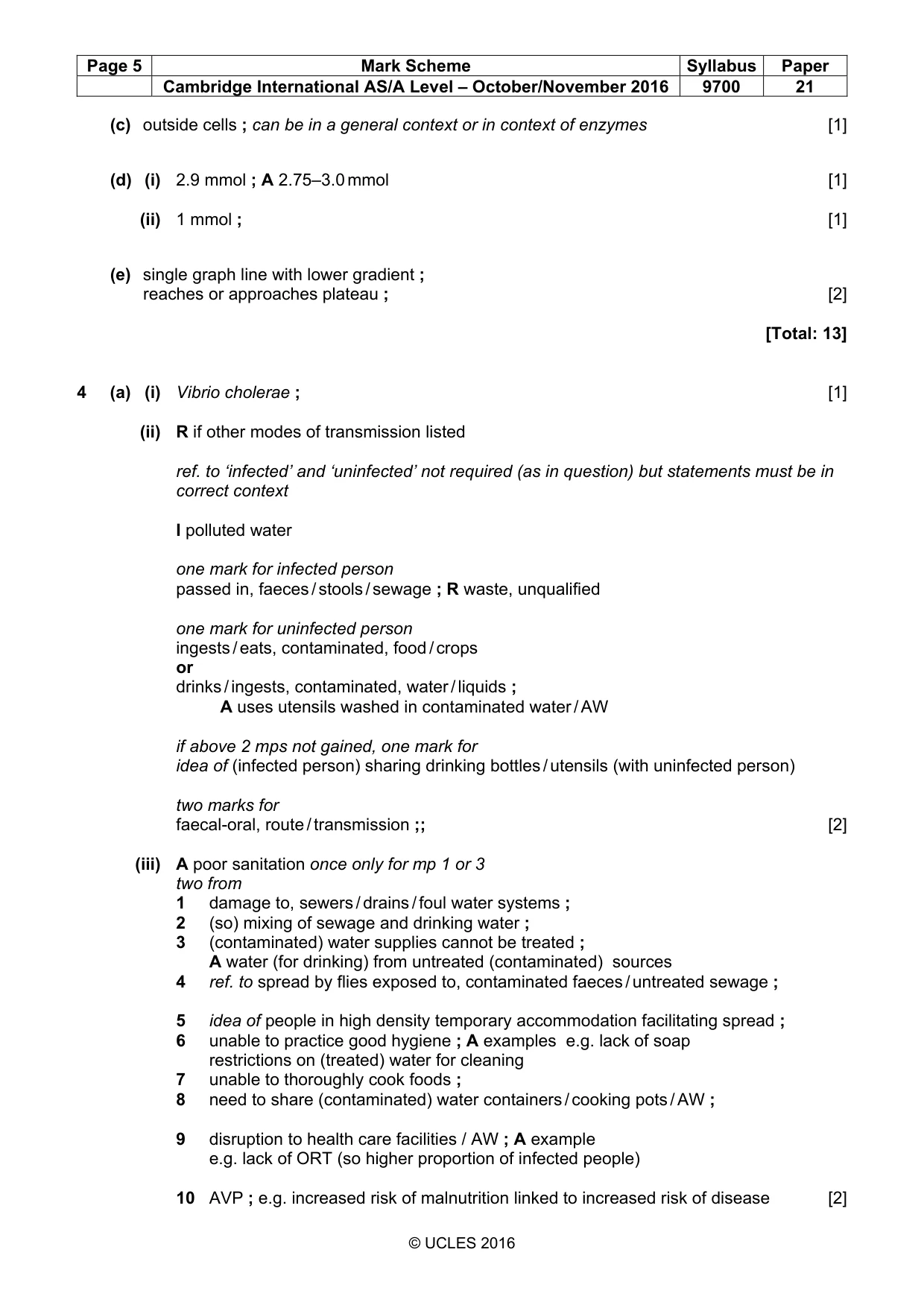 Mark scheme, page 5 of 8