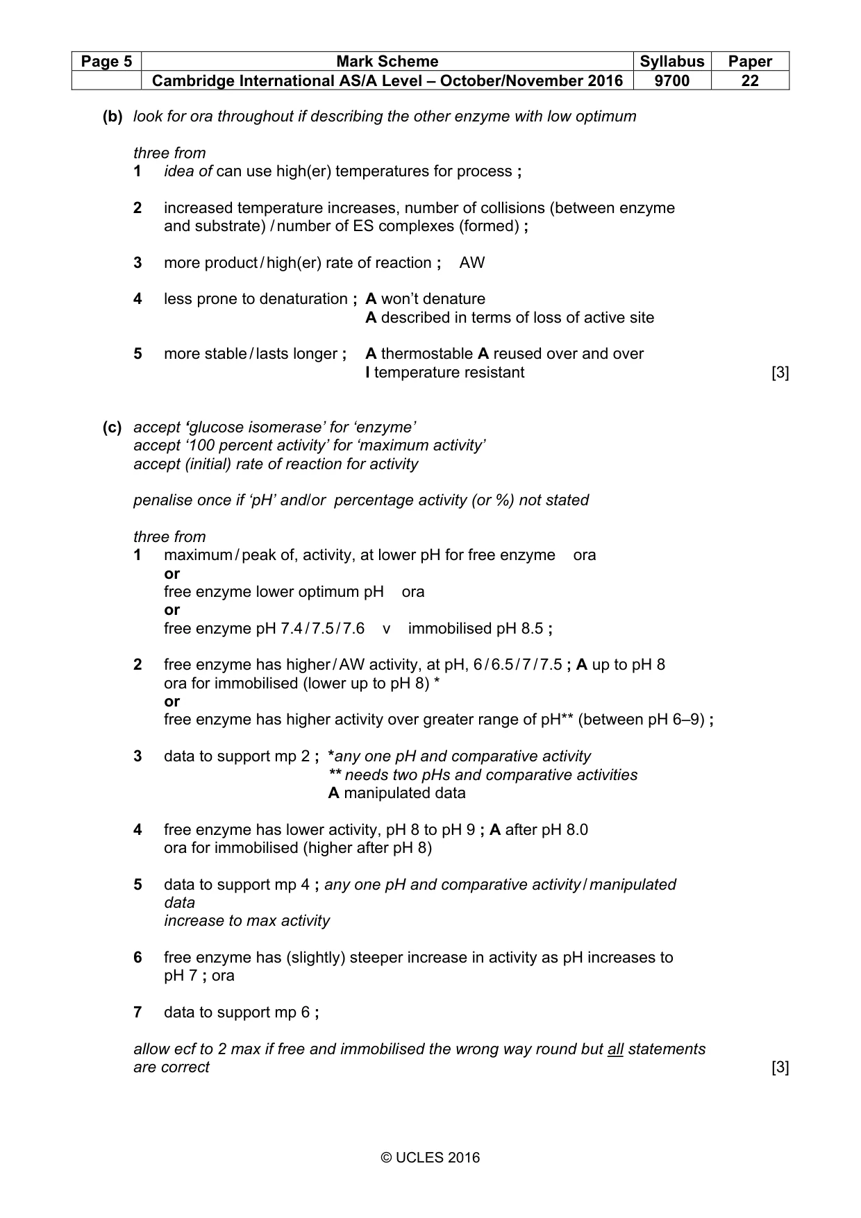 Mark scheme, page 5 of 11