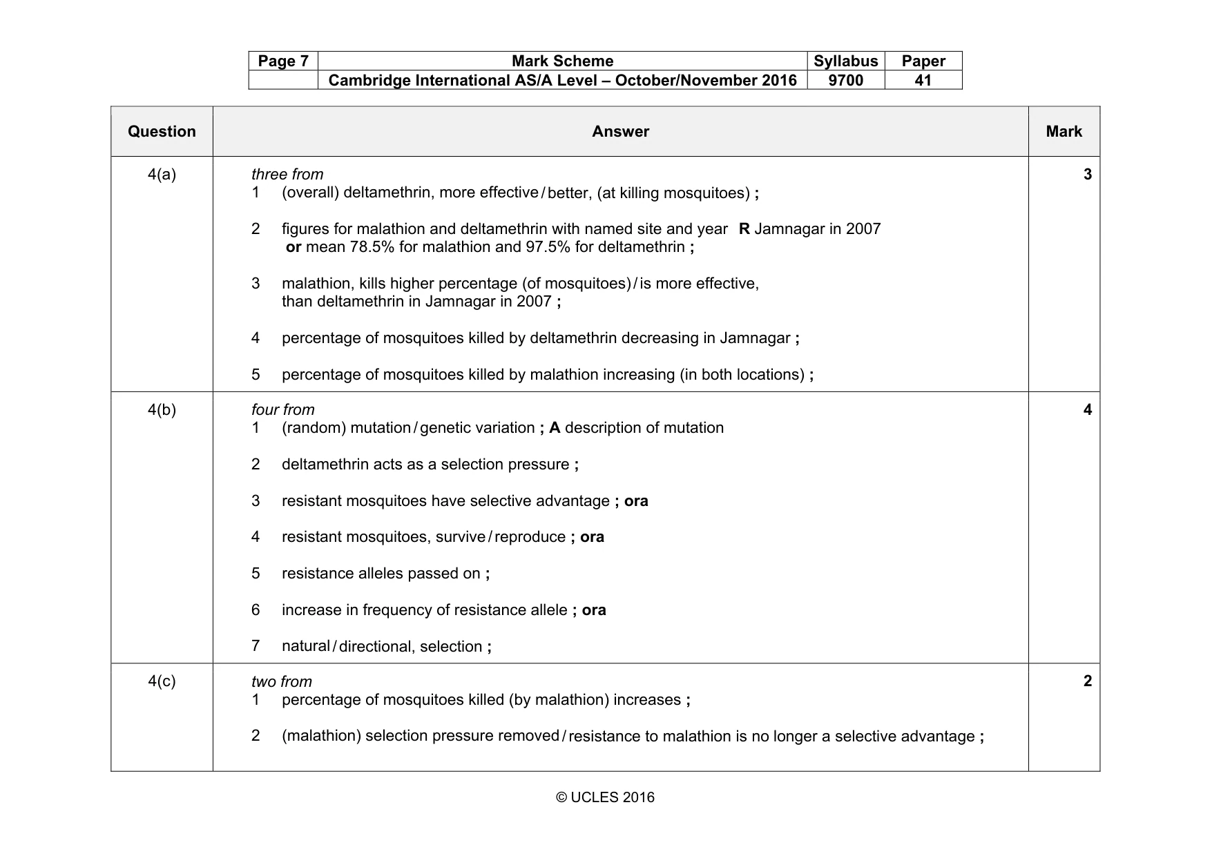 Mark scheme, page 7 of 18