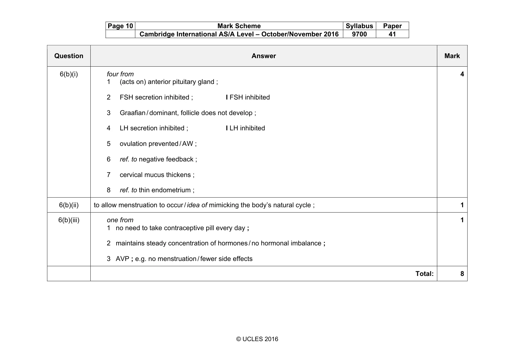 Mark scheme, page 10 of 18