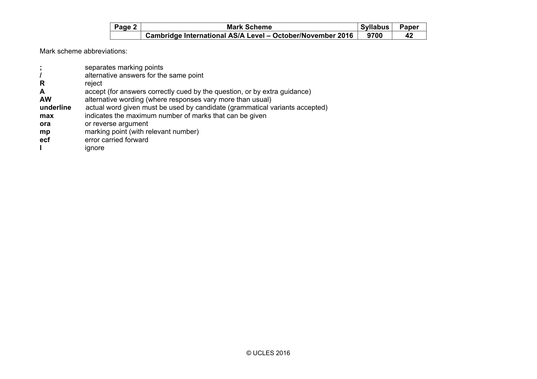 Mark scheme, page 2 of 18