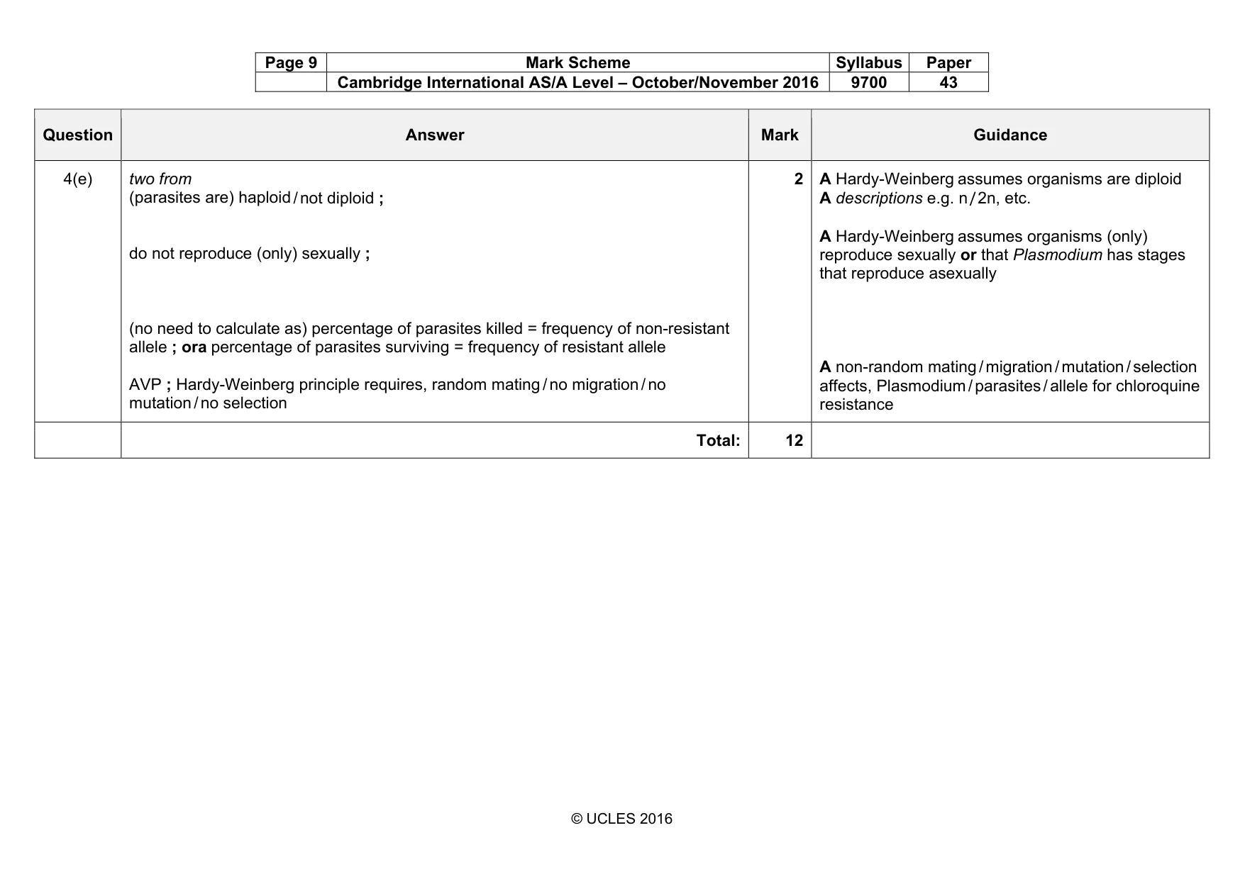 Mark scheme, page 9 of 19