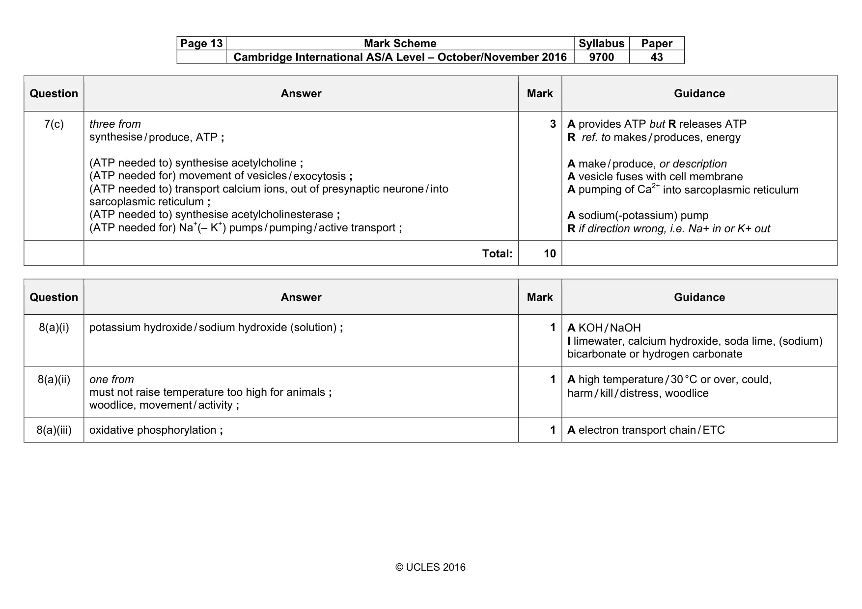 Mark scheme, page 13 of 19