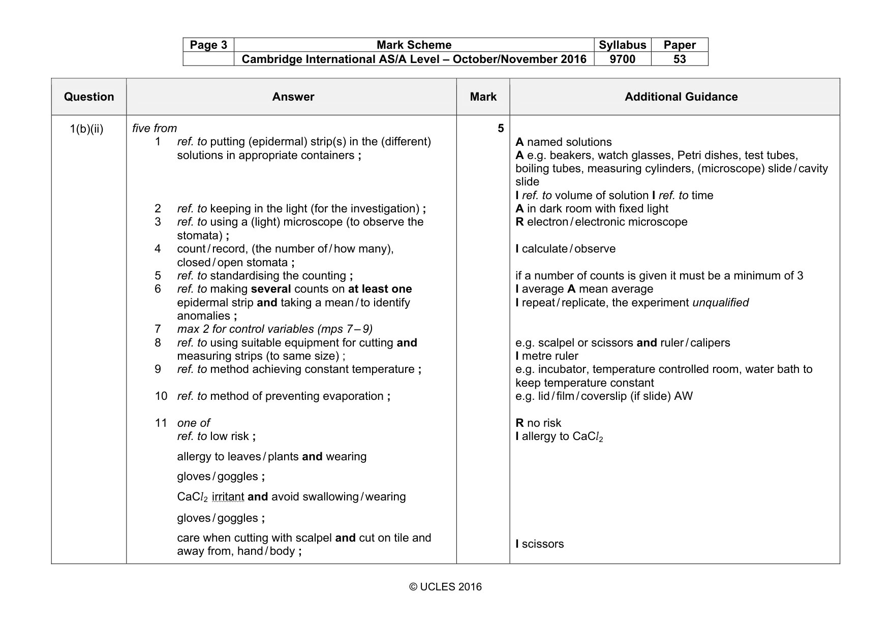 Mark scheme, page 3 of 10