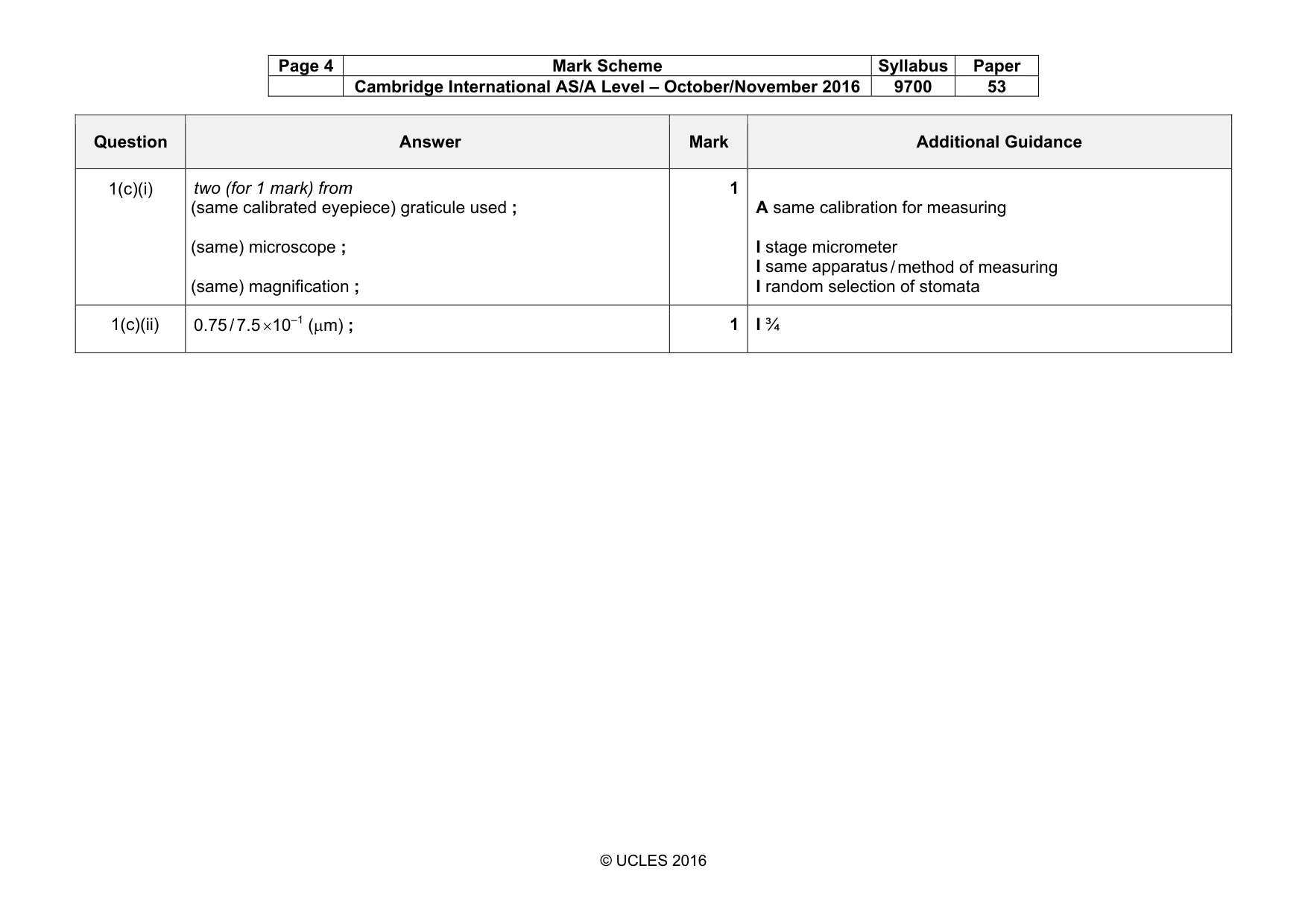 Mark scheme, page 4 of 10