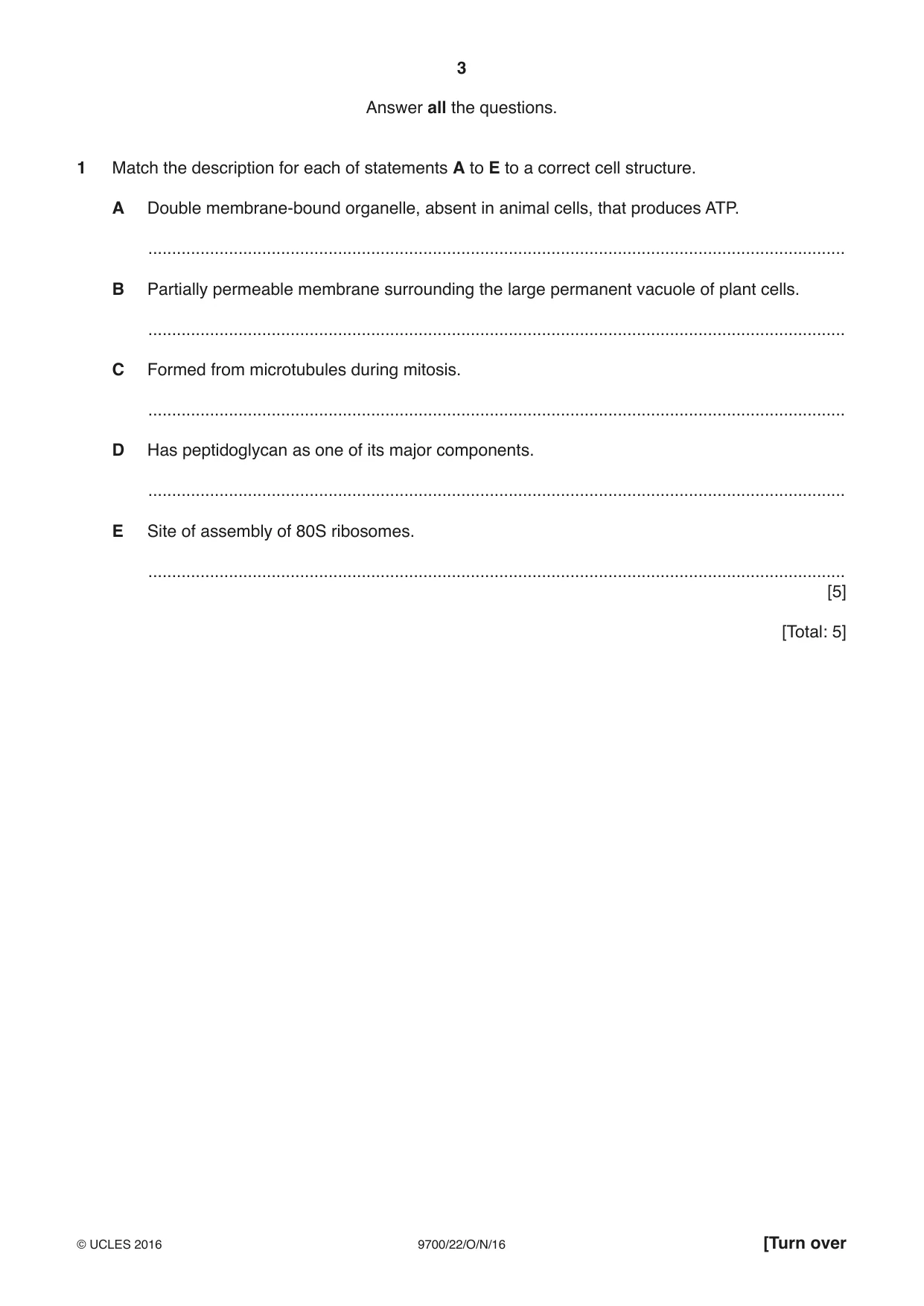 Cambridge A Level Biology 9700 2016 Oct/Nov Paper 2 · Variant 2 question paper, page 3 of 20