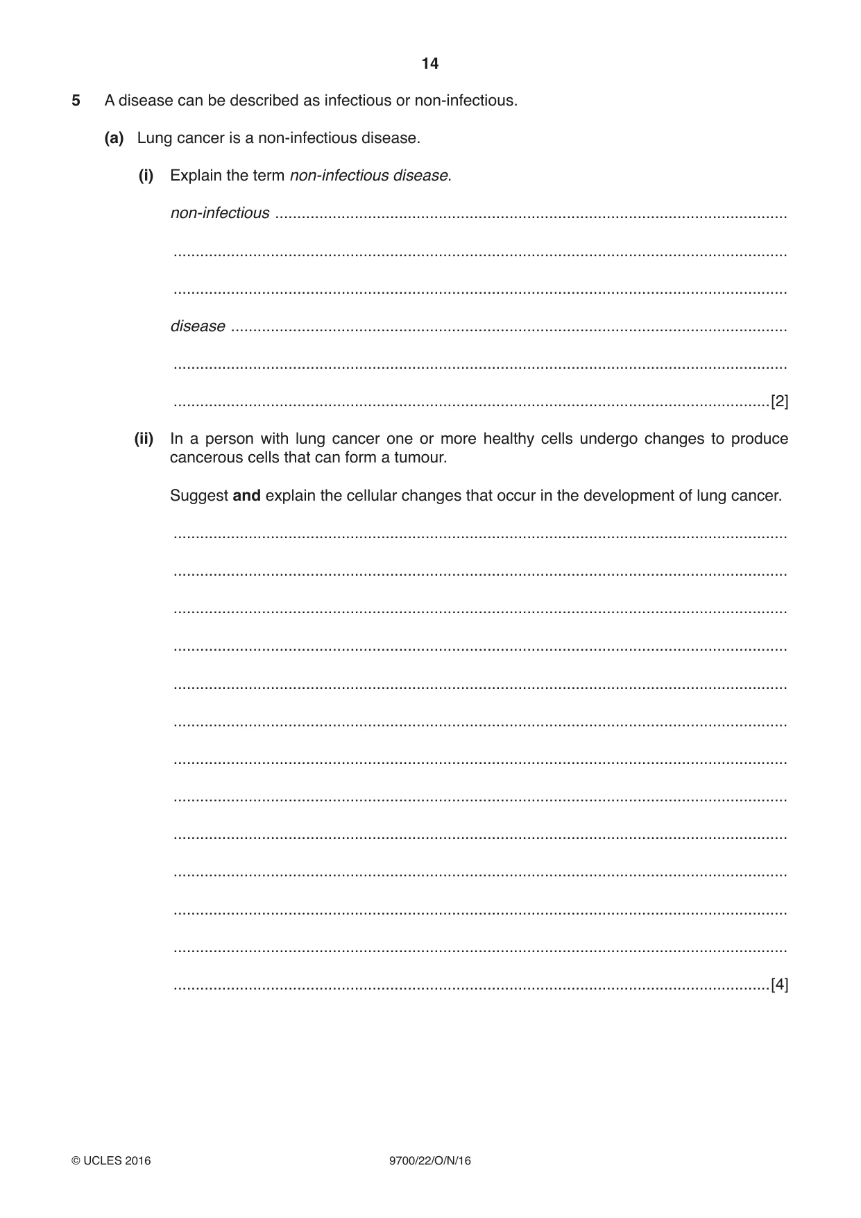 Cambridge A Level Biology 9700 2016 Oct/Nov Paper 2 · Variant 2 question paper, page 14 of 20