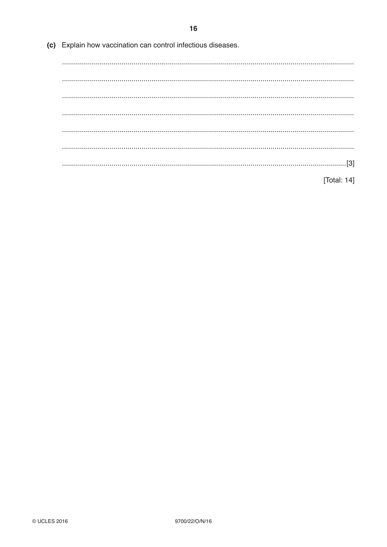 Cambridge A Level Biology 9700 2016 Oct/Nov Paper 2 · Variant 2 question paper, page 16 of 20