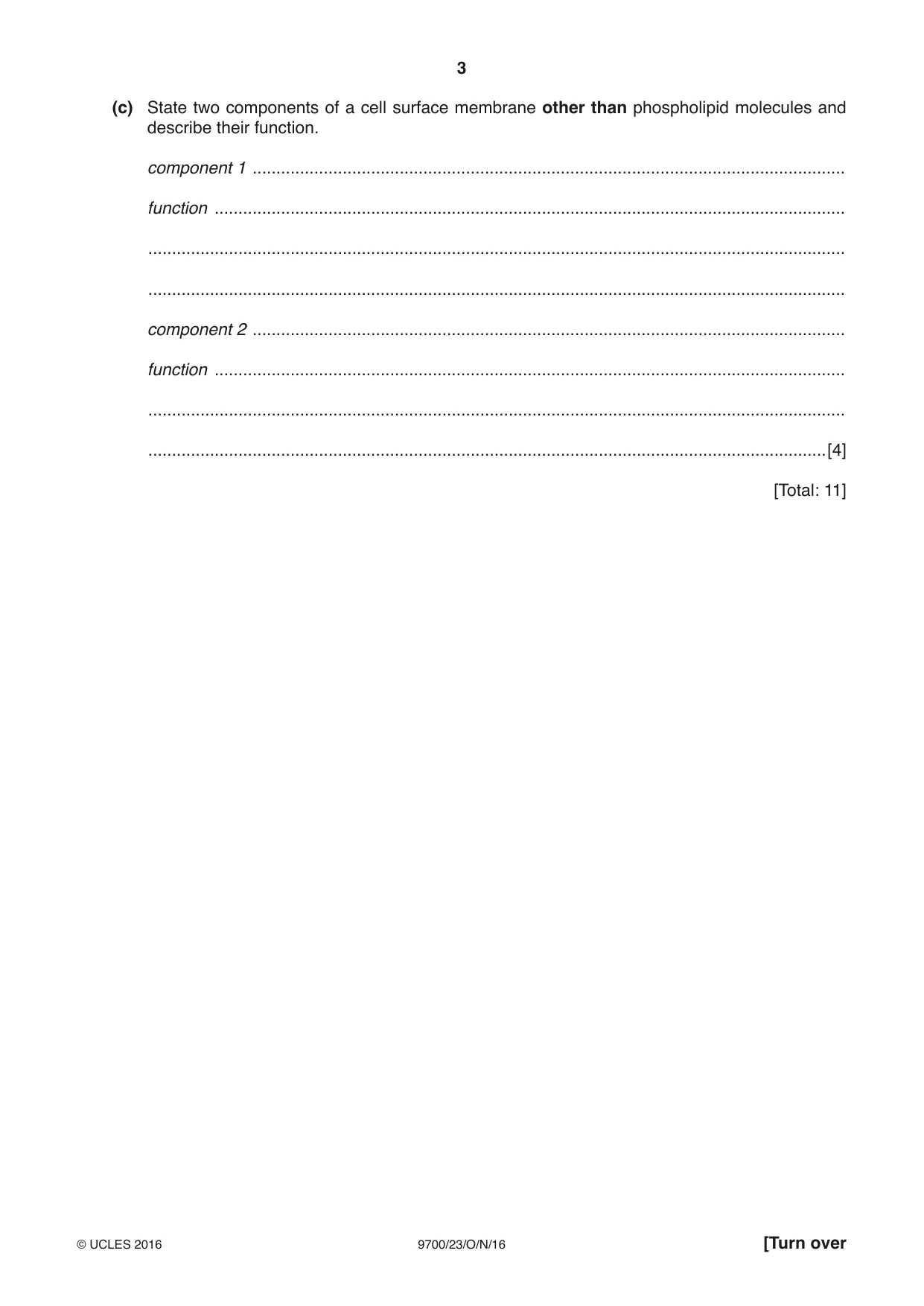Cambridge A Level Biology 9700 2016 Oct/Nov Paper 2 · Variant 3 question paper, page 3 of 16