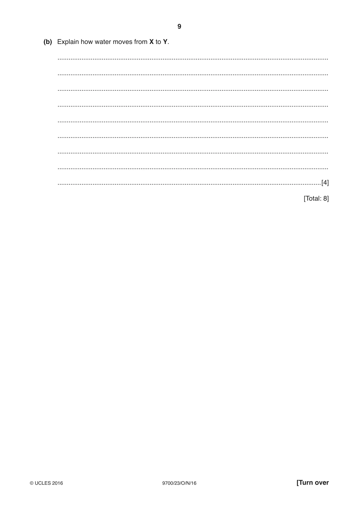 Cambridge A Level Biology 9700 2016 Oct/Nov Paper 2 · Variant 3 question paper, page 9 of 16