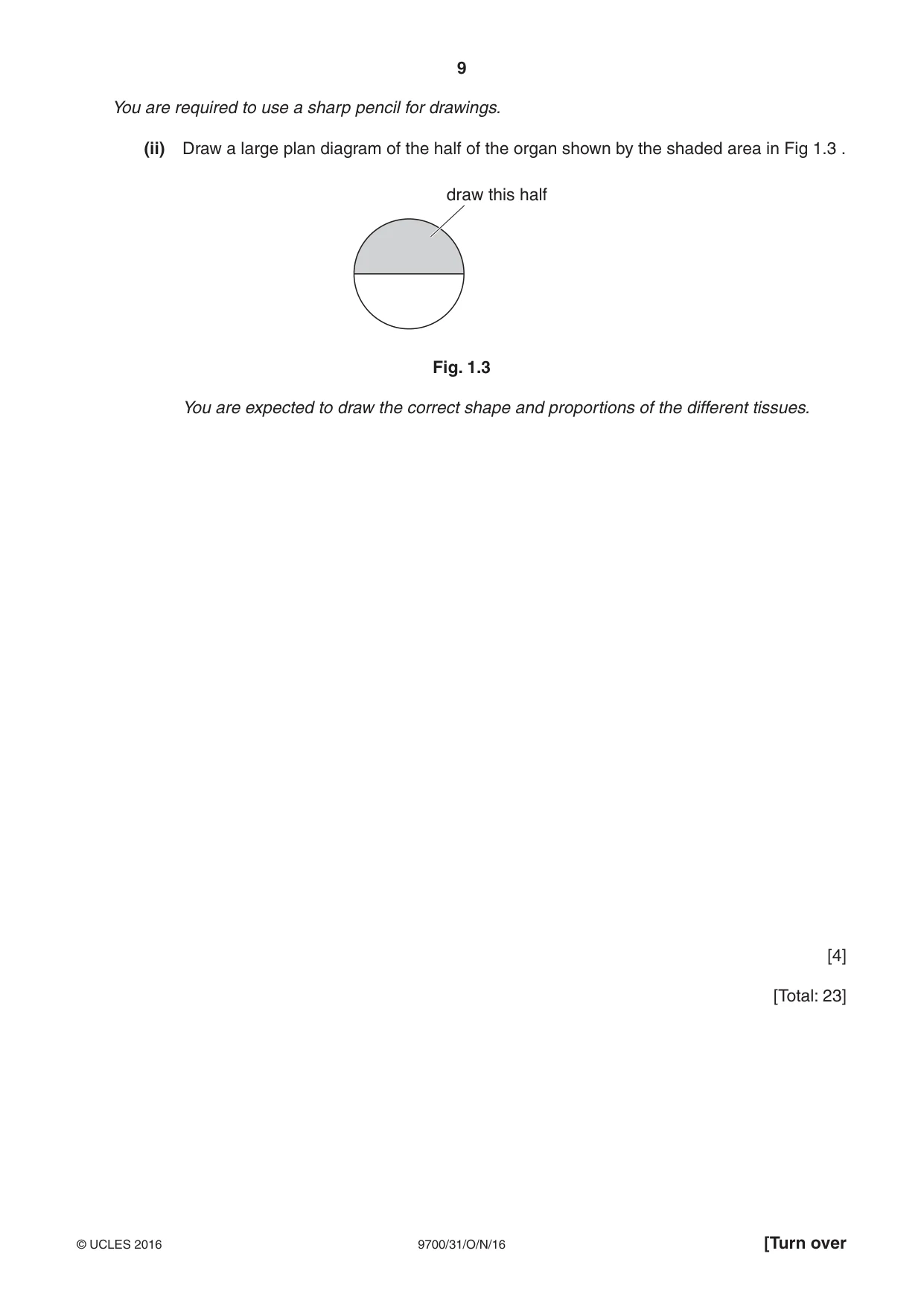 Cambridge A Level Biology 9700 2016 Oct/Nov Paper 3 · Variant 1 question paper, page 9 of 16