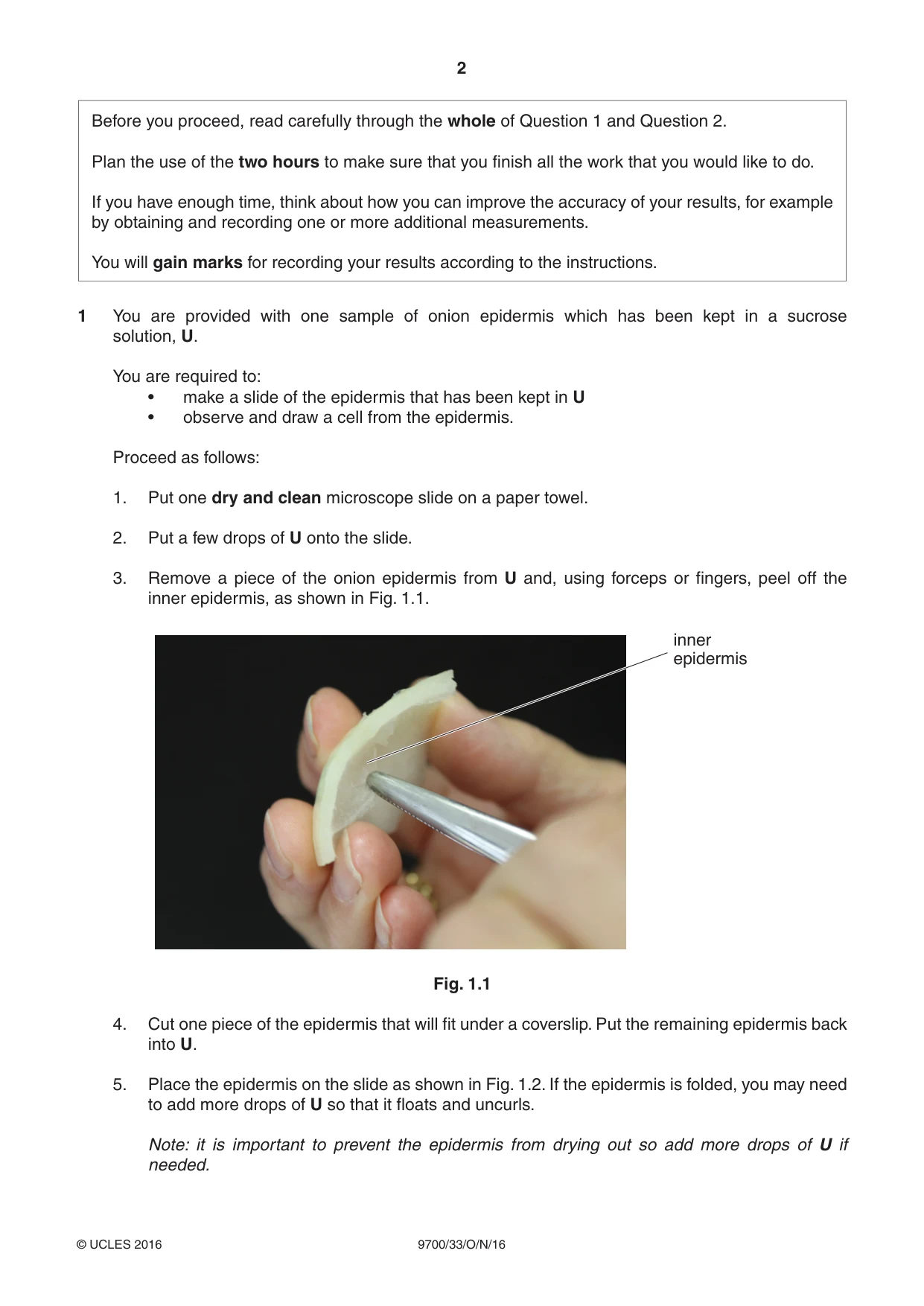Cambridge A Level Biology 9700 2016 Oct/Nov Paper 3 · Variant 3 question paper, page 2 of 16