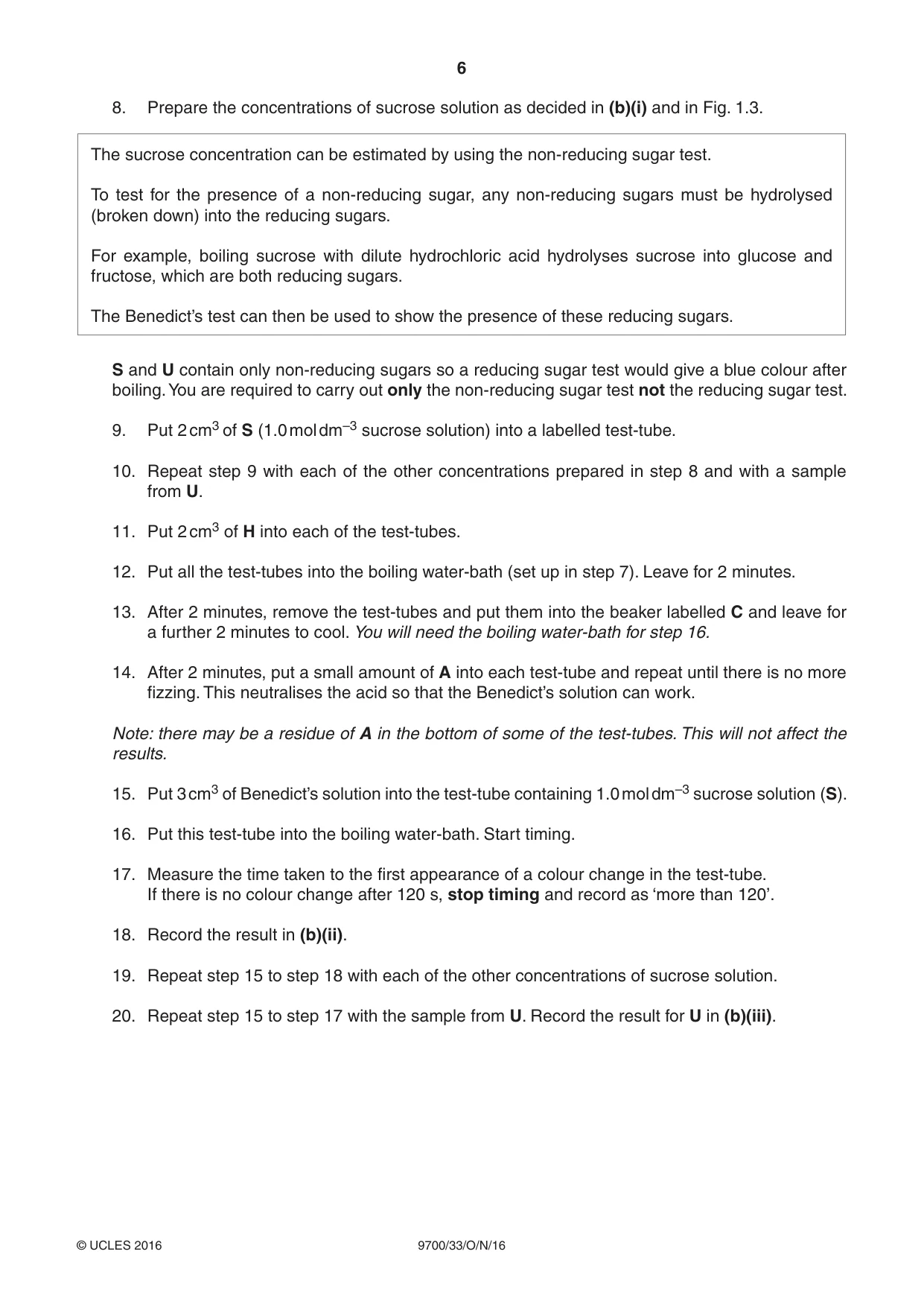 Cambridge A Level Biology 9700 2016 Oct/Nov Paper 3 · Variant 3 question paper, page 6 of 16