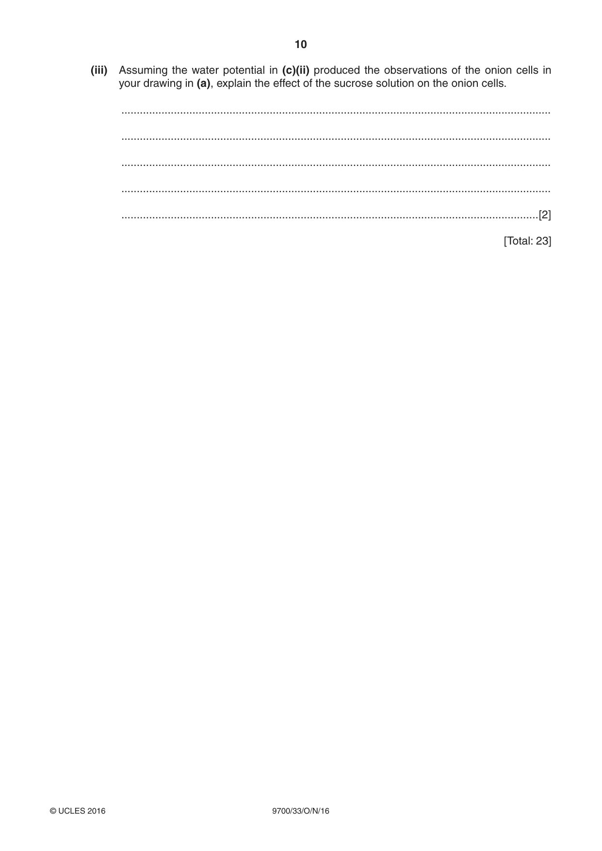Cambridge A Level Biology 9700 2016 Oct/Nov Paper 3 · Variant 3 question paper, page 10 of 16