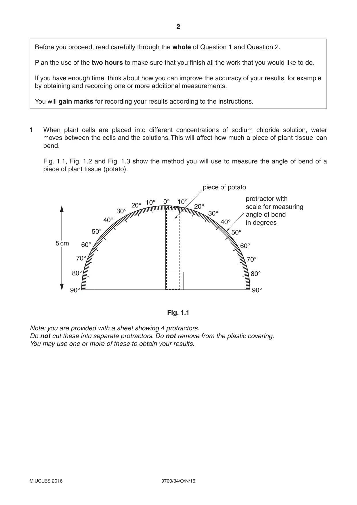 Cambridge A Level Biology 9700 2016 Oct/Nov Paper 3 · Variant 4 question paper, page 2 of 16
