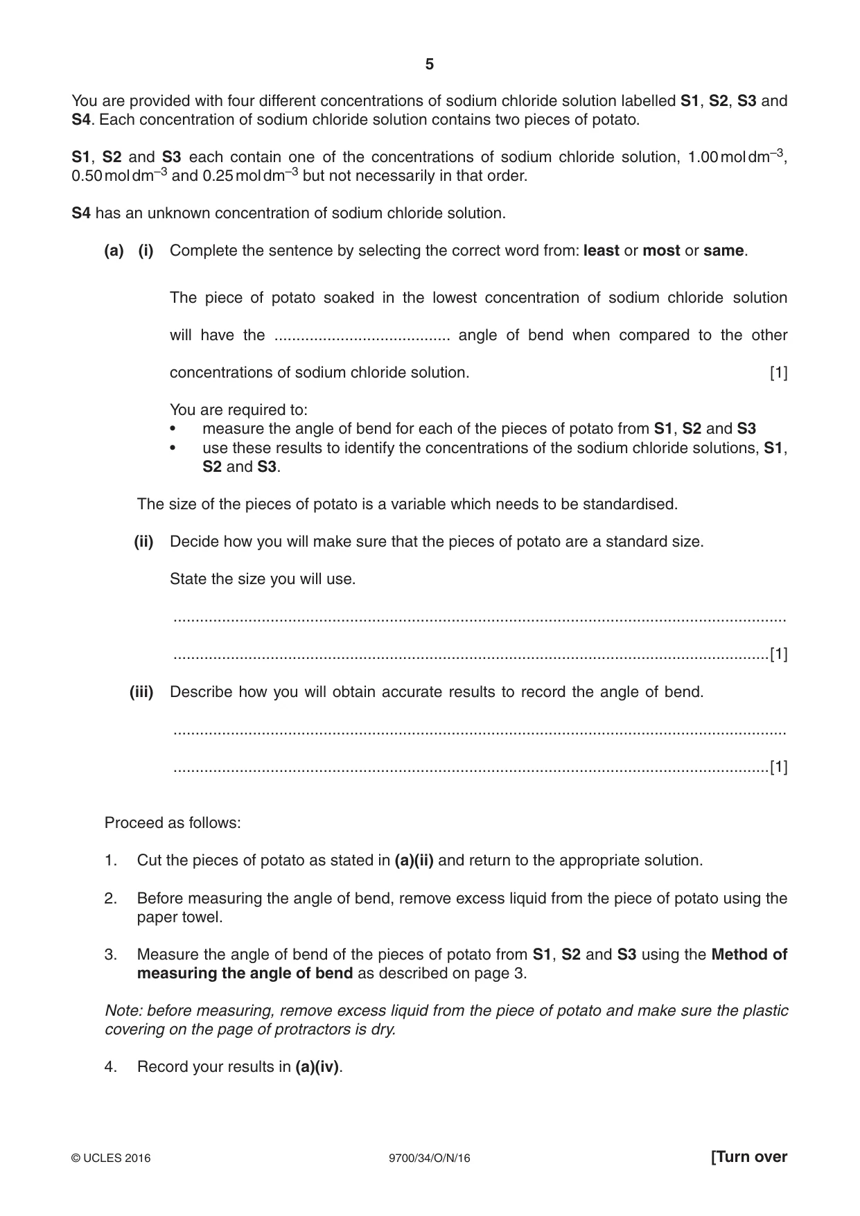 Cambridge A Level Biology 9700 2016 Oct/Nov Paper 3 · Variant 4 question paper, page 5 of 16