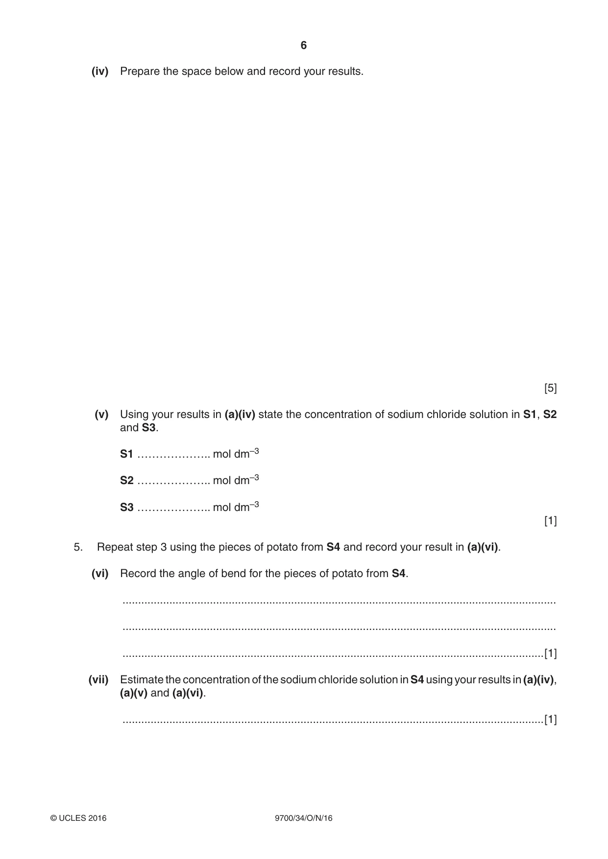 Cambridge A Level Biology 9700 2016 Oct/Nov Paper 3 · Variant 4 question paper, page 6 of 16