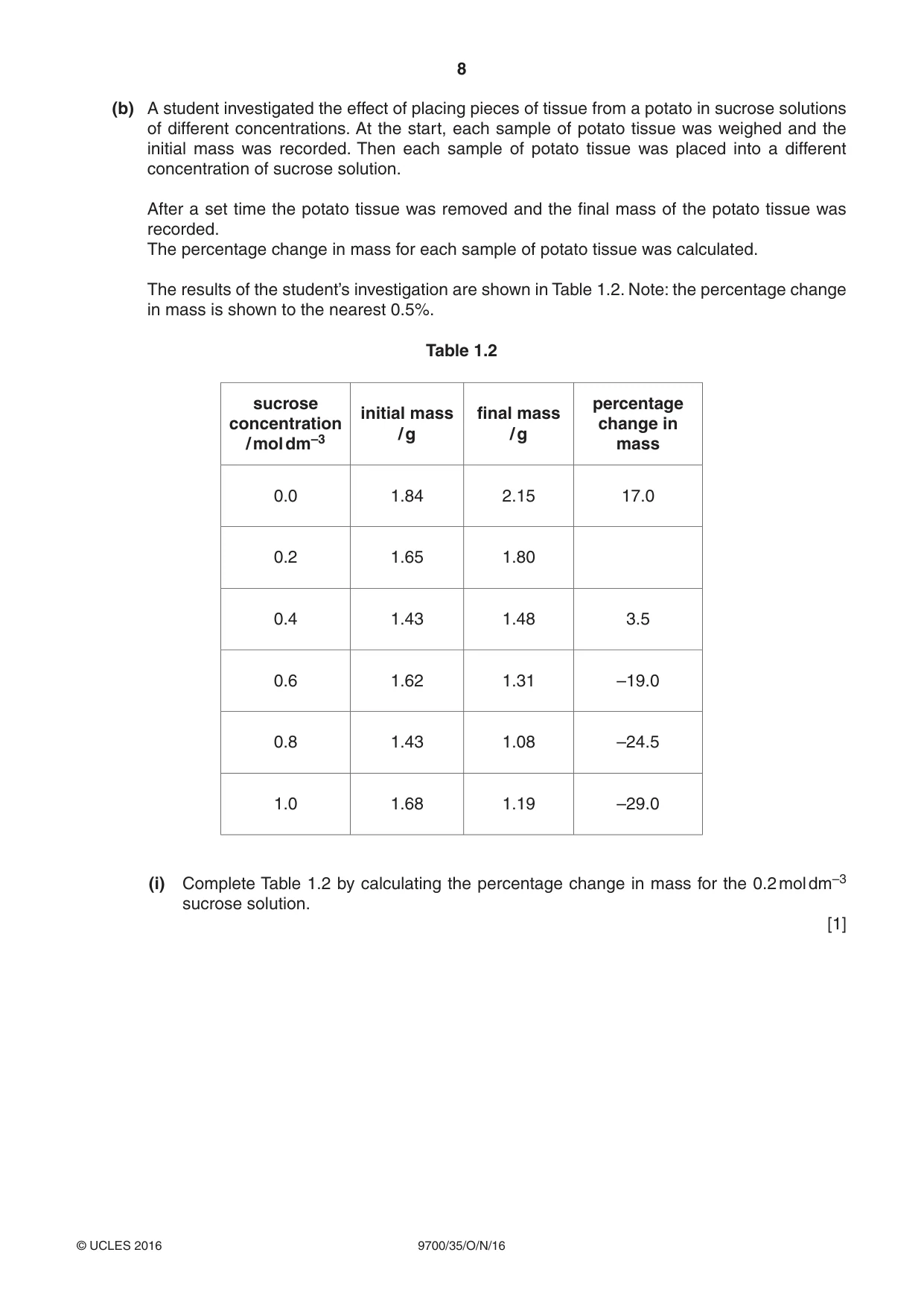 Cambridge A Level Biology 9700 2016 Oct/Nov Paper 3 · Variant 5 question paper, page 8 of 16