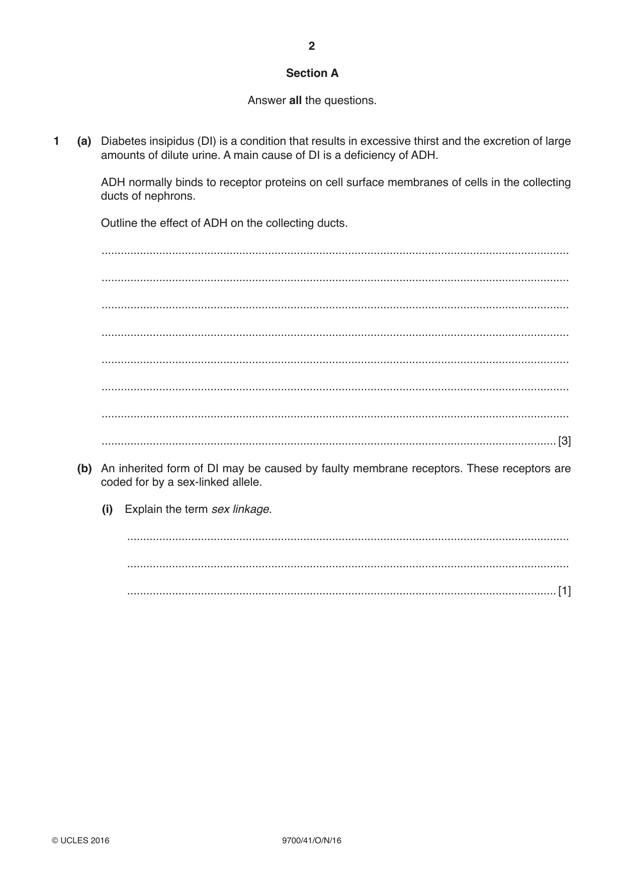 Cambridge A Level Biology 9700 2016 Oct/Nov Paper 4 · Variant 1 question paper, page 2 of 28