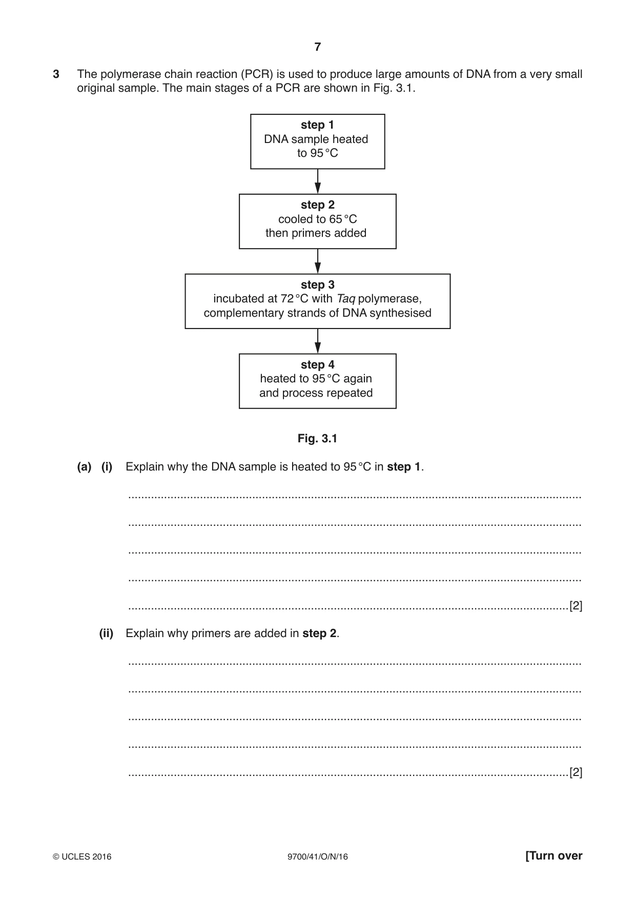 Cambridge A Level Biology 9700 2016 Oct/Nov Paper 4 · Variant 1 question paper, page 7 of 28