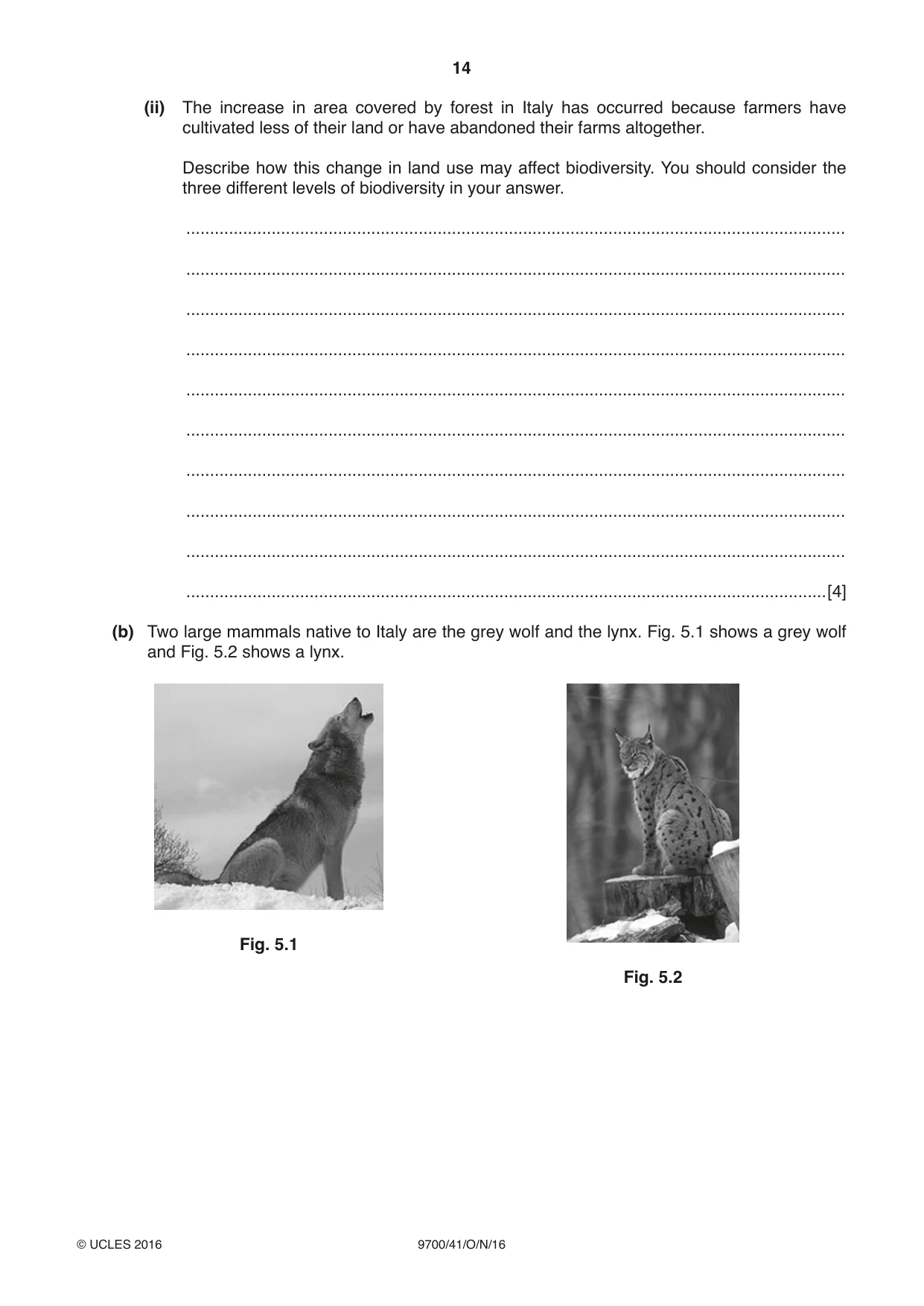 Cambridge A Level Biology 9700 2016 Oct/Nov Paper 4 · Variant 1 question paper, page 14 of 28